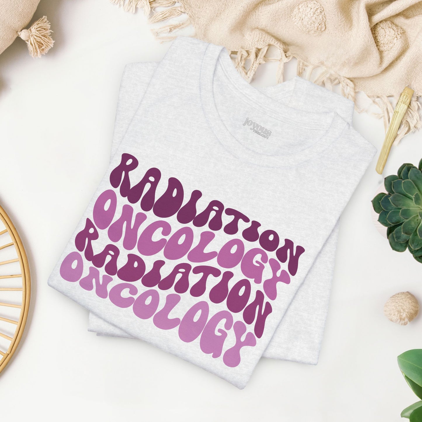 Purple Groovy Radiation Oncology Soft Cotton Tee