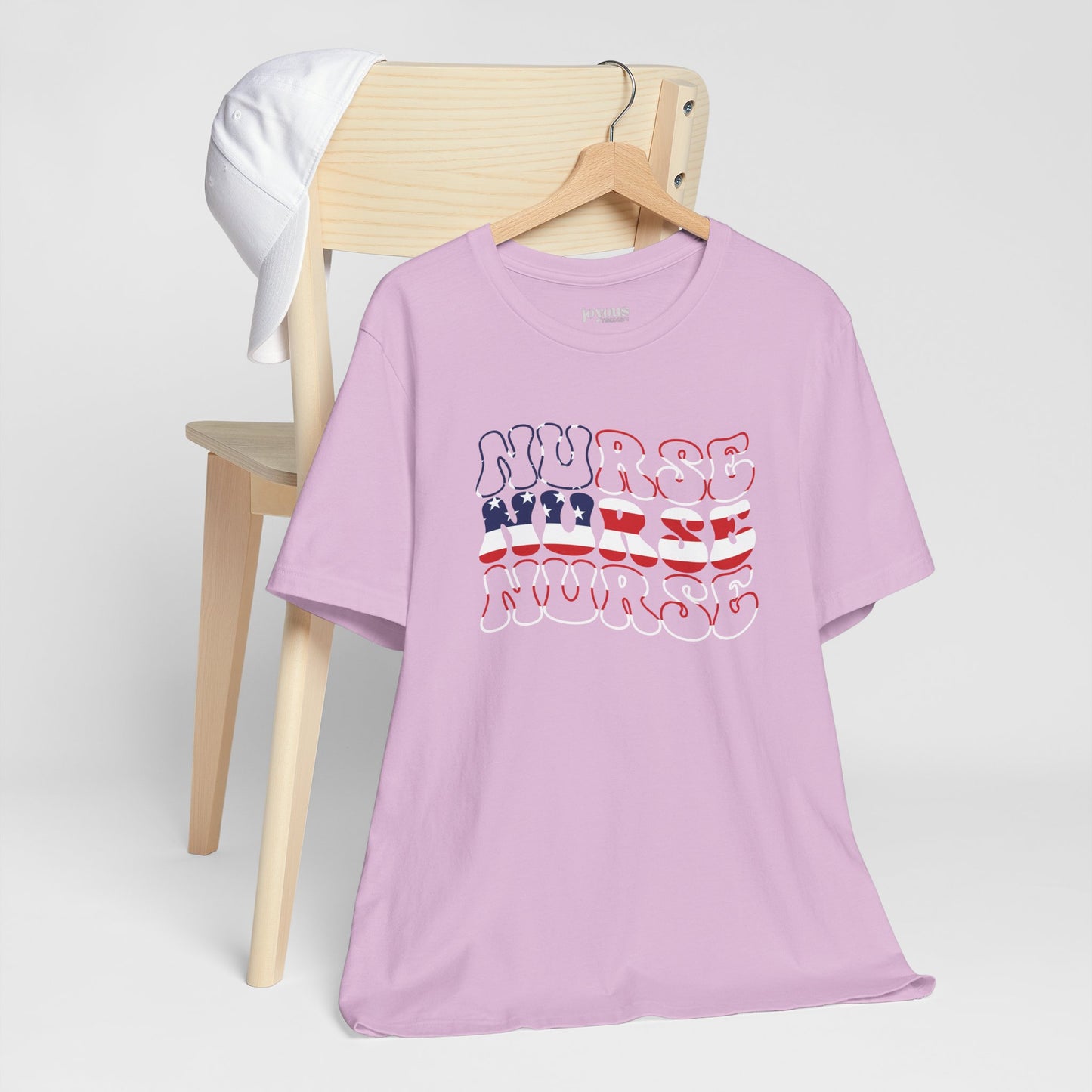 Groovy Patriotic Nurse Shirt - 4th of July Registered Nurse Soft Cotton Tee