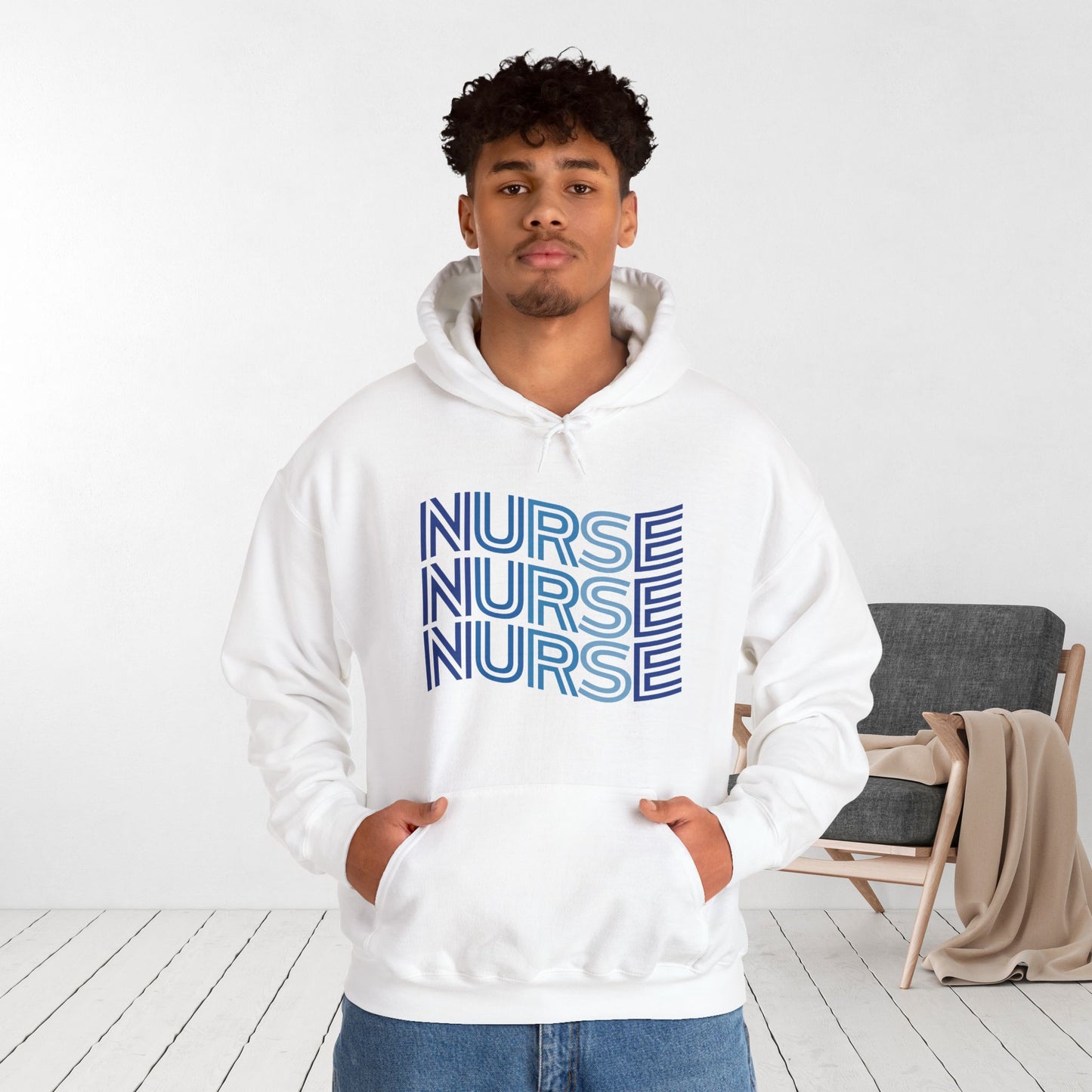 Wavy Nurse Hoodie - Registered Nurse Hoodie