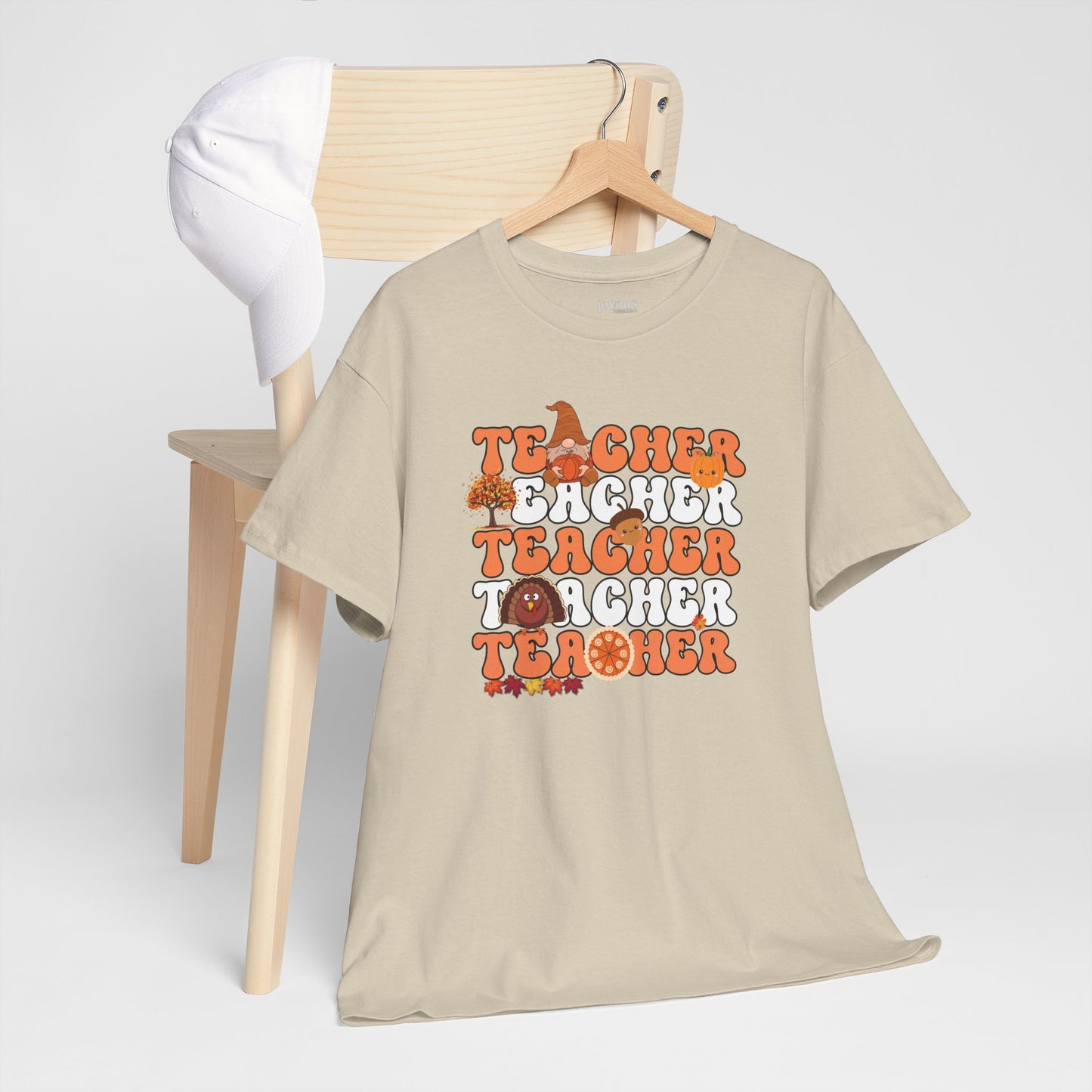 Groovy Thanksgiving Teacher Heavy Cotton Tee