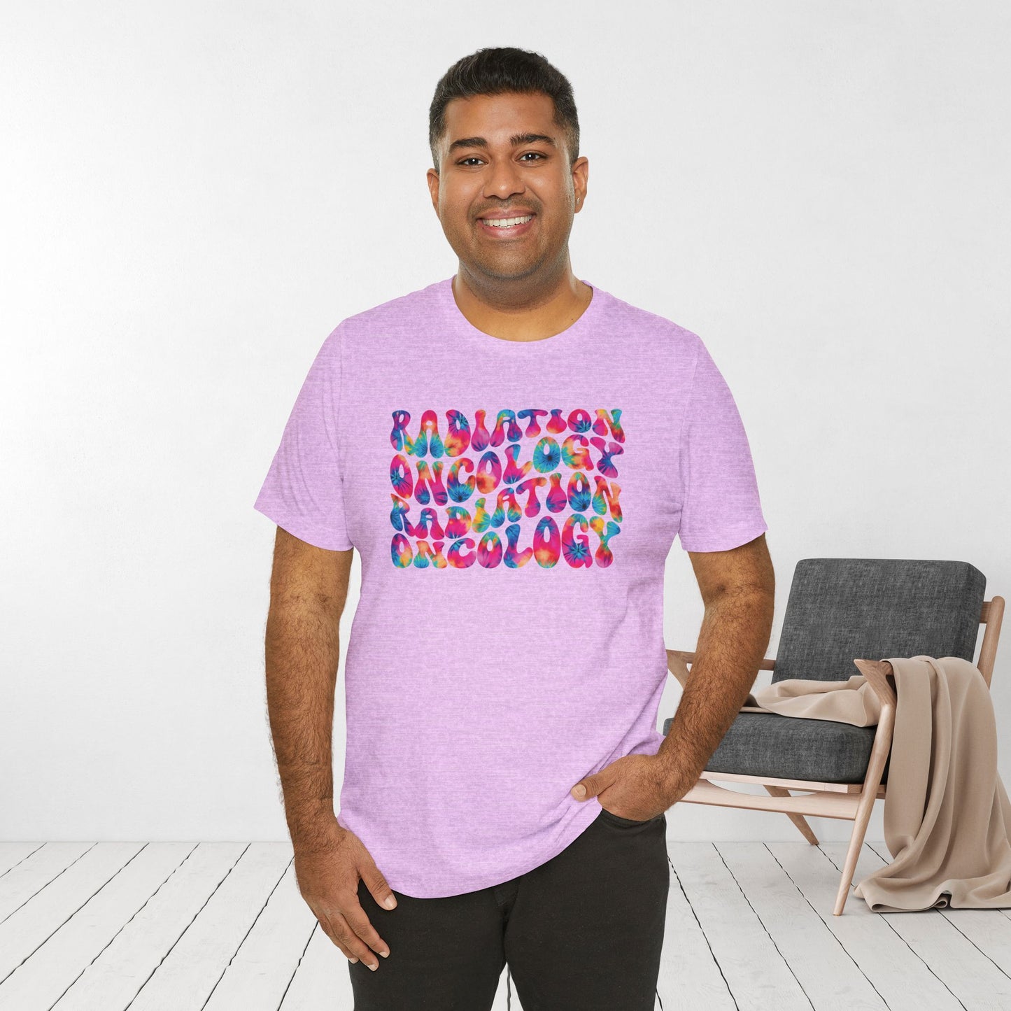 Tie Dye Groovy Radiation Oncology Soft Cotton Tee