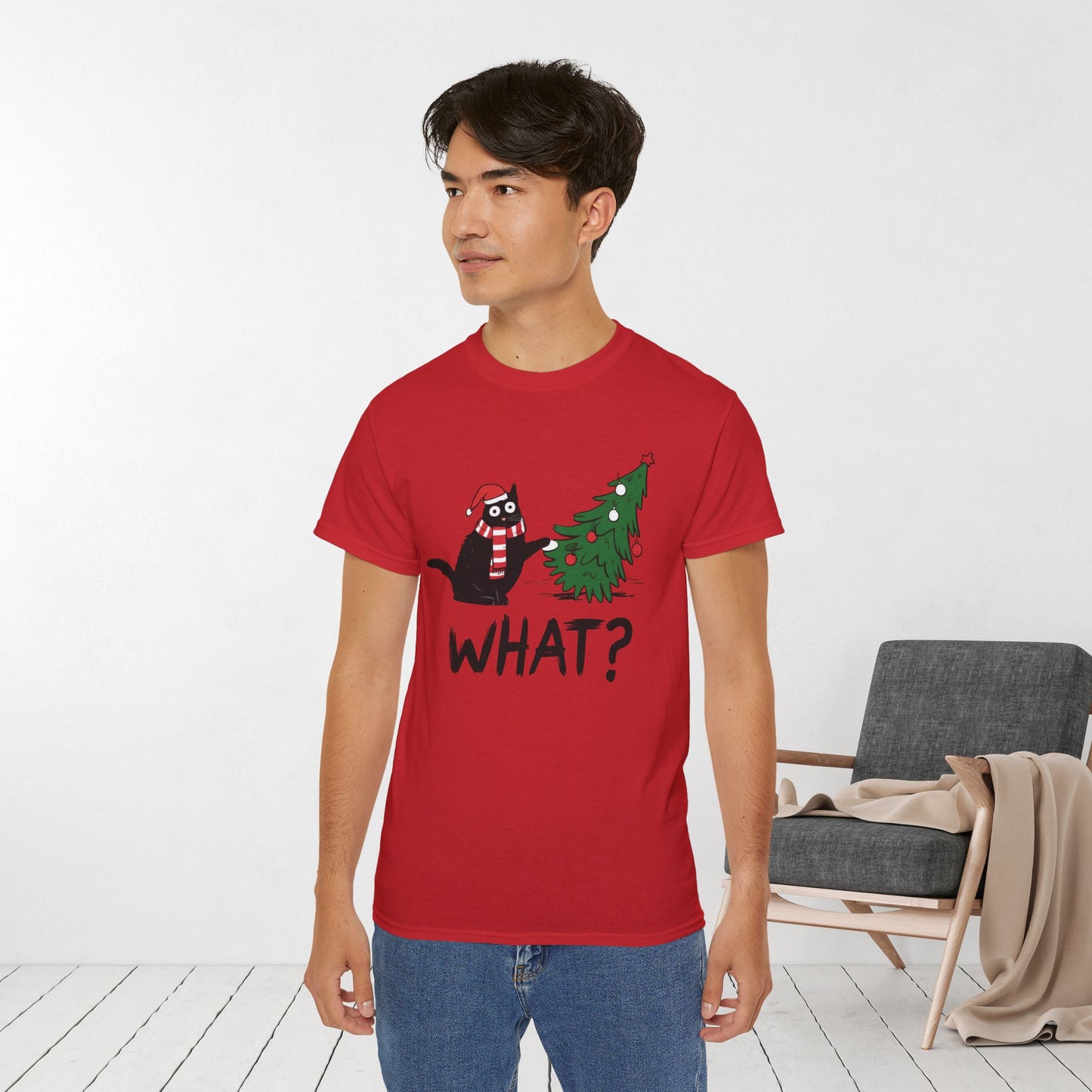 Funny Christmas Cat Ultra Cotton Tee