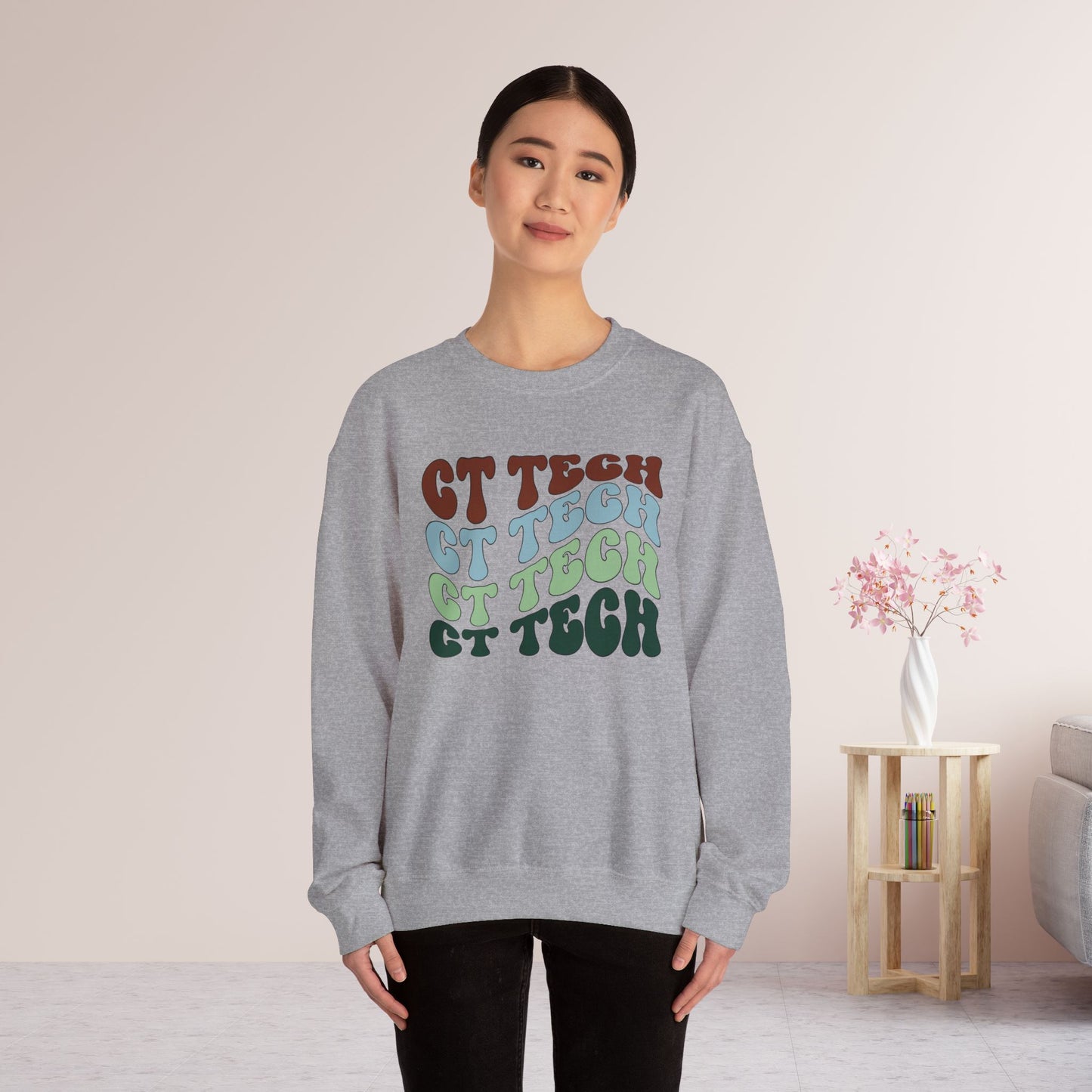 Groovy Colorful CT Tech Sweatshirt - CT Technologist Sweater