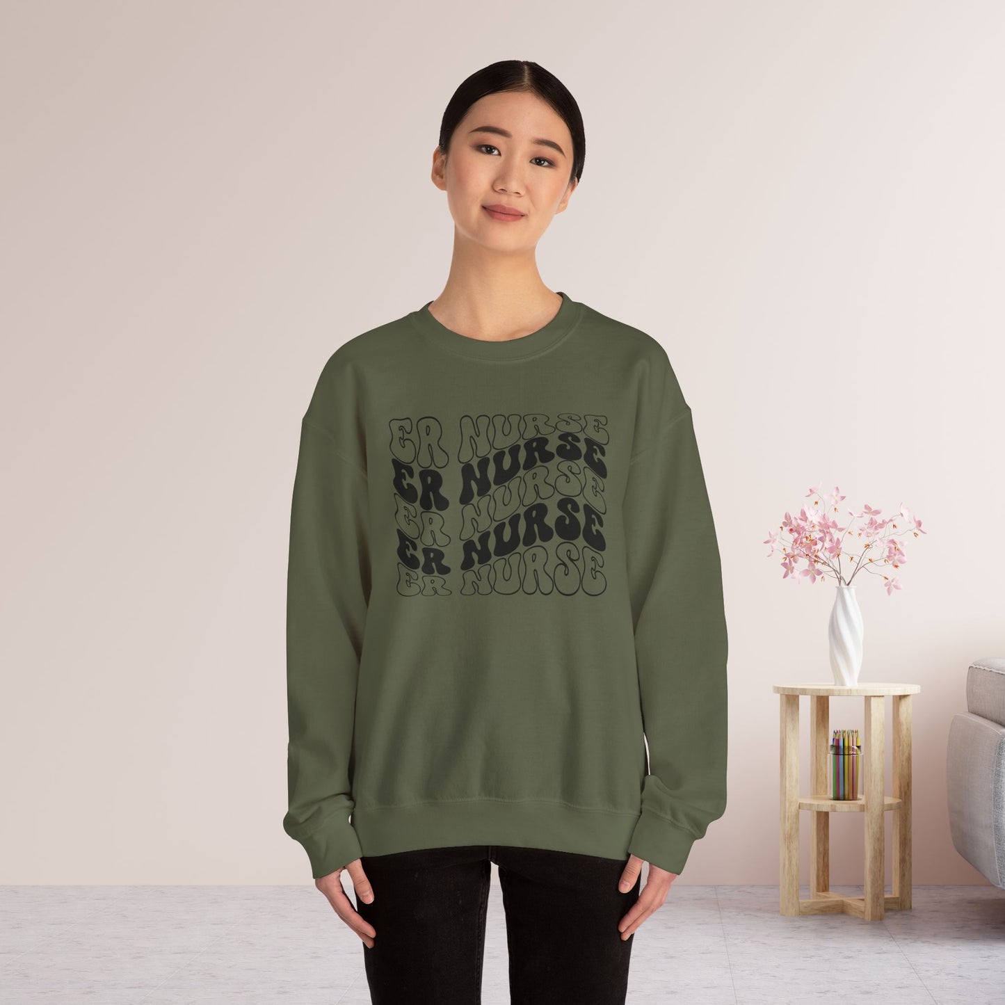 Groovy ER Nurse Sweatshirt - Emergency Nurse Crewneck