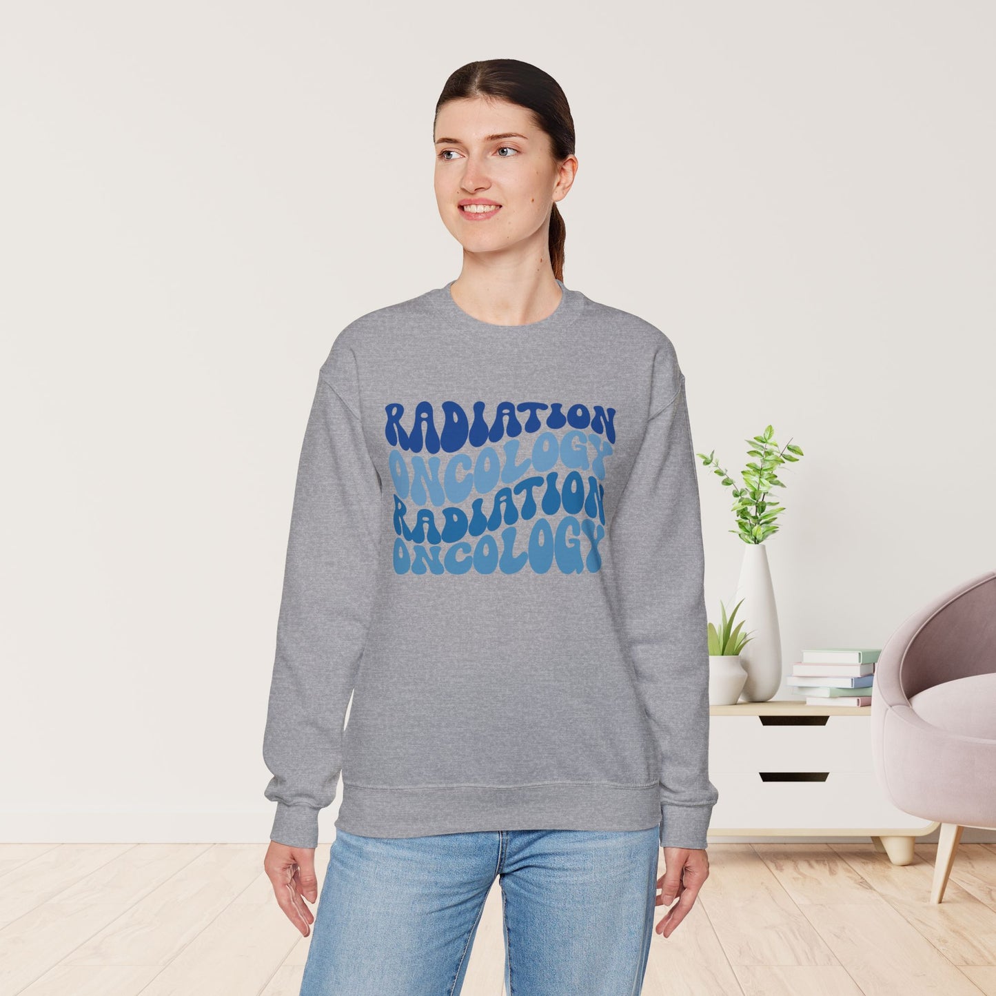 Blue Groovy Radiation Oncology Sweatshirt