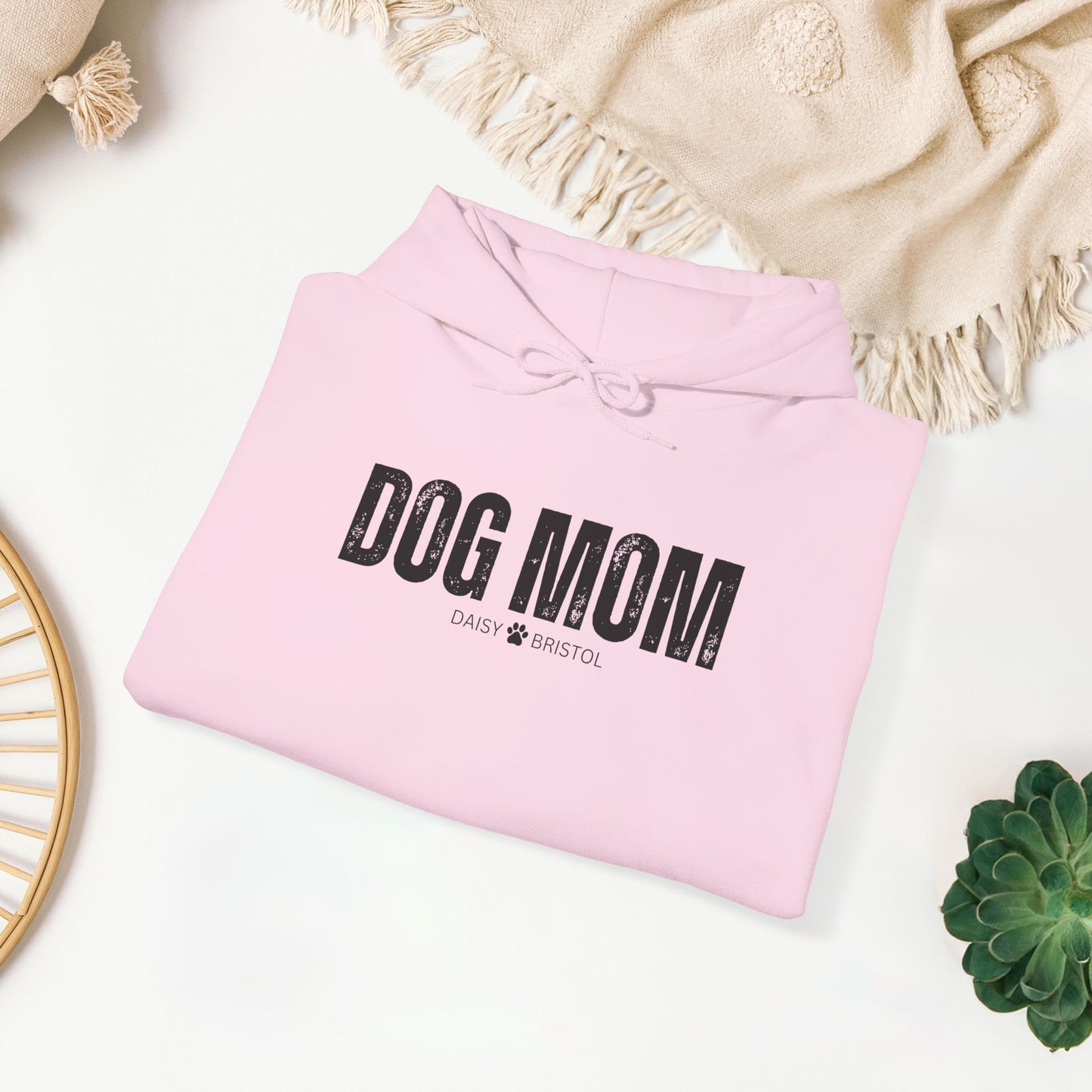 Custom Dog Mom Hoodie with Dogs Name - Personalized Gift for Dog Mom