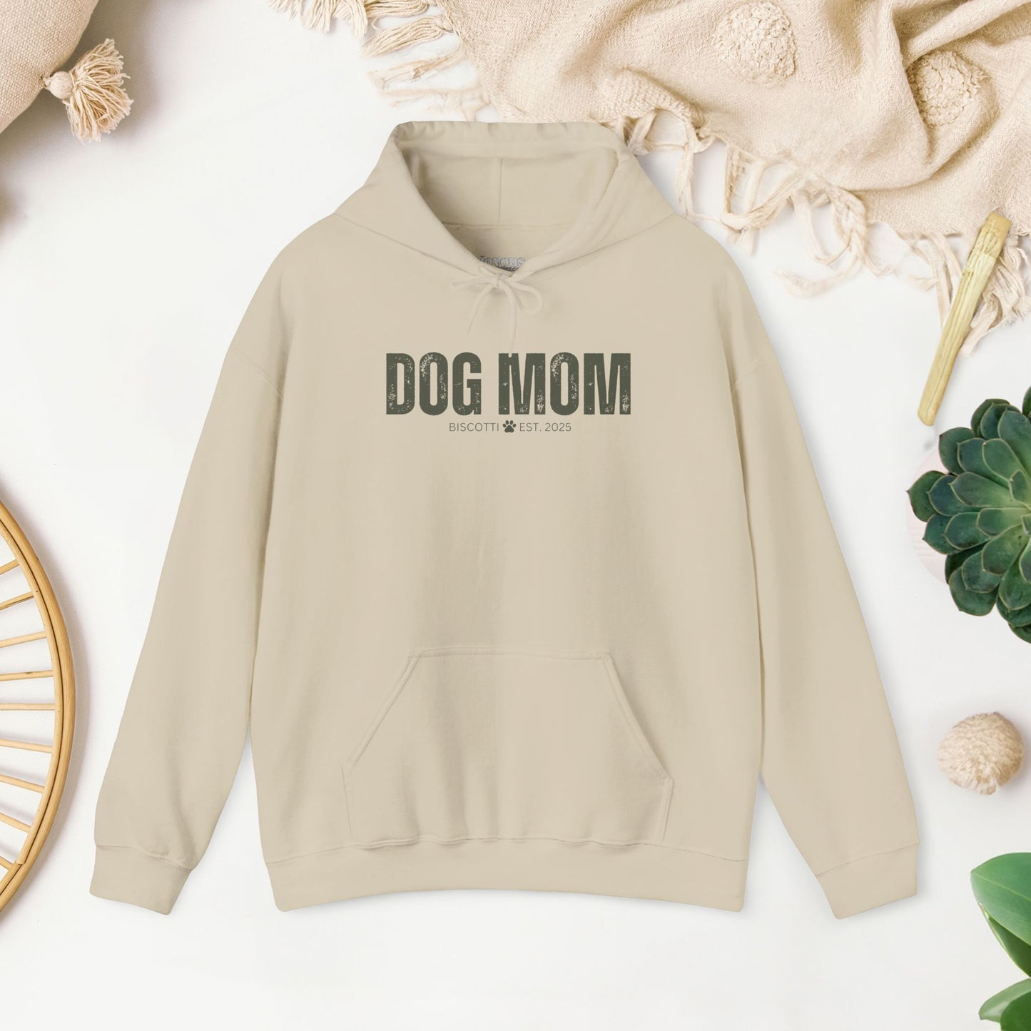 Custom Dog Mom Hoodie with Dogs Name - Personalized Gift for Dog Mom