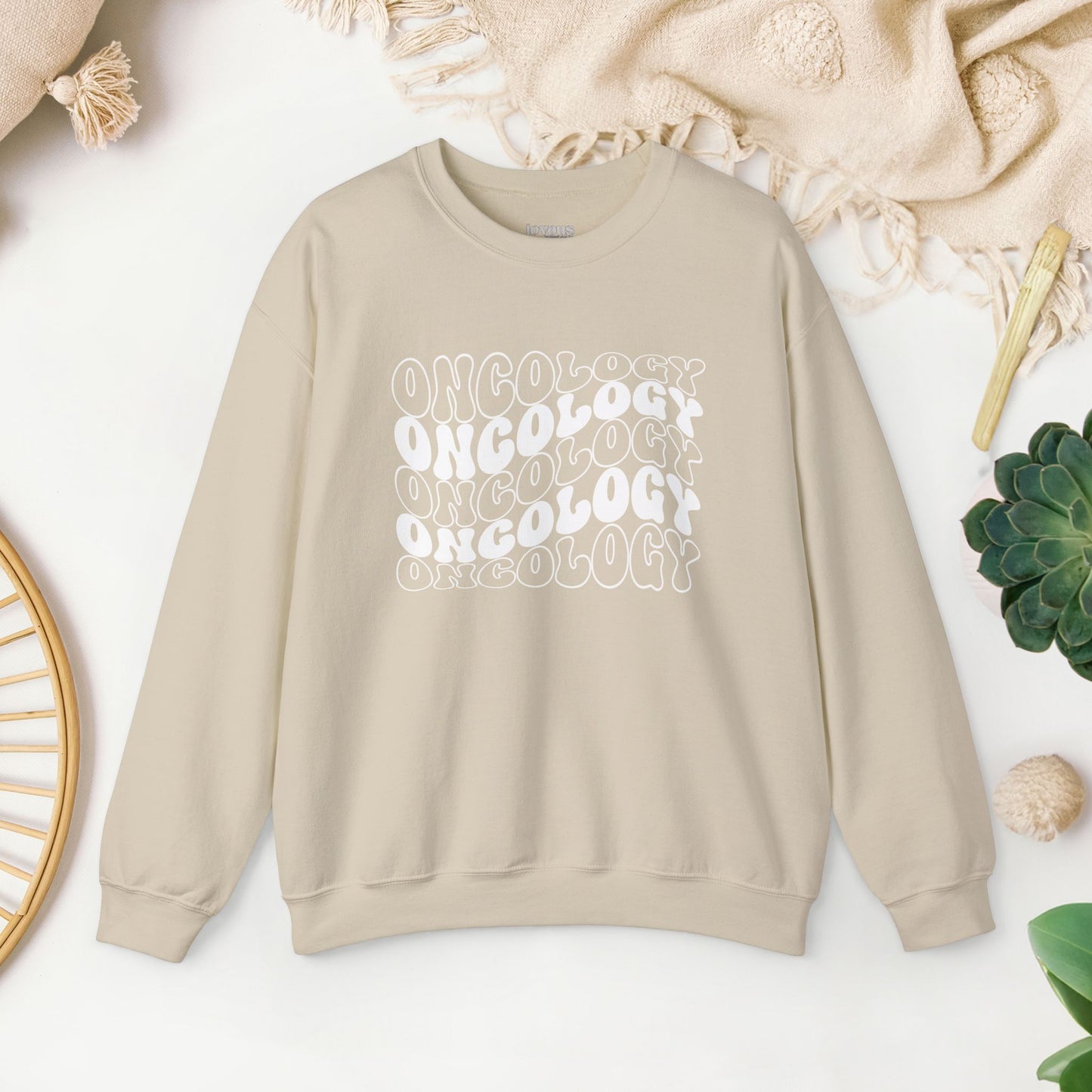 White Groovy Colorful Oncology Sweatshirt