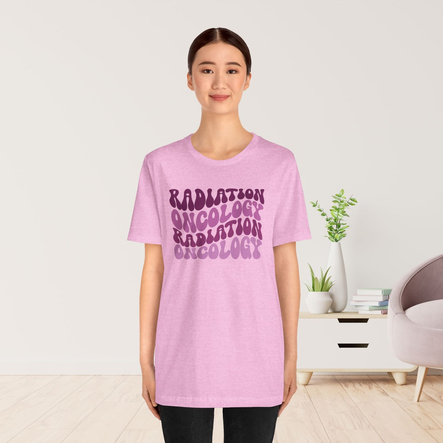 Purple Groovy Radiation Oncology Soft Cotton Tee