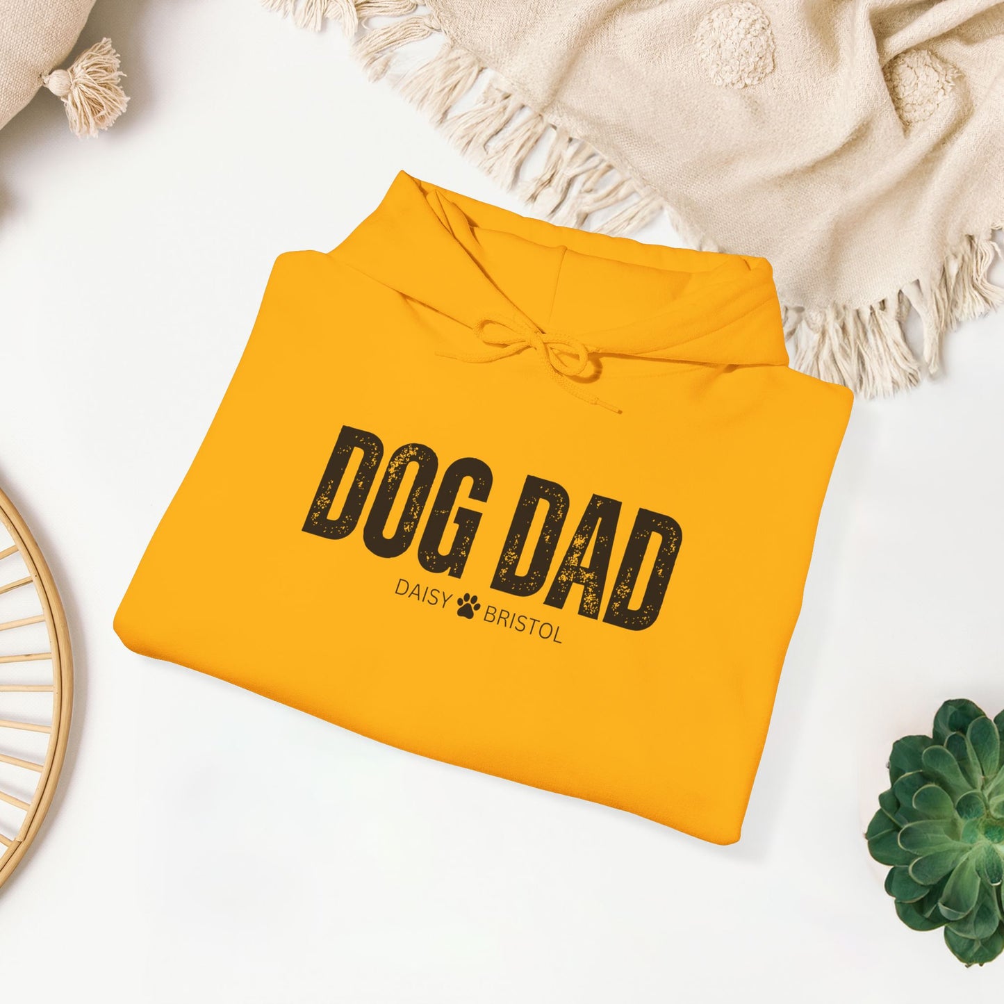 Custom Dog Dad Hoodie with Dogs Name - Personalized Gift for Dog Dad