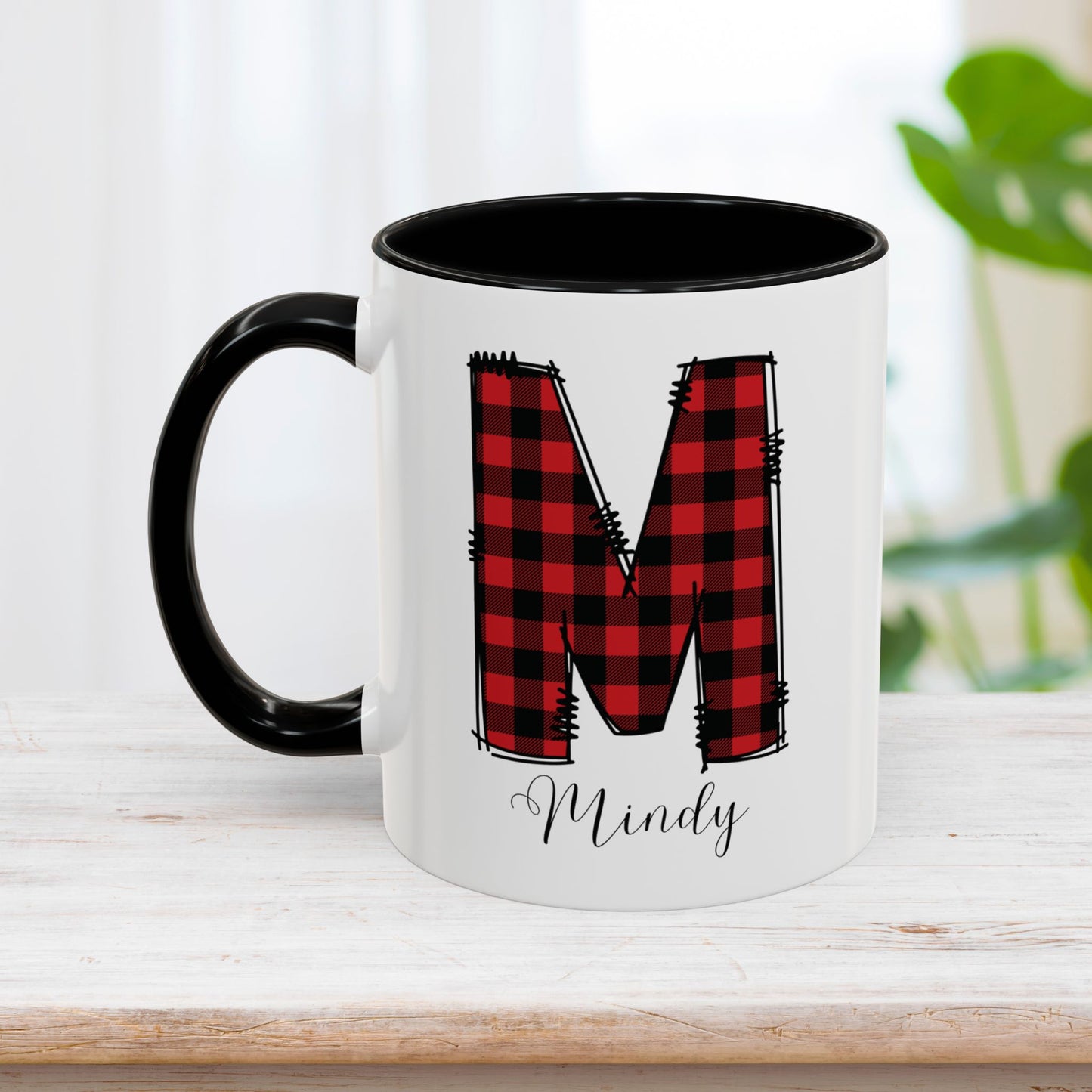 Custom Christmas Initial Letter Mug with Name - Personalized Christmas Gifts A-Z