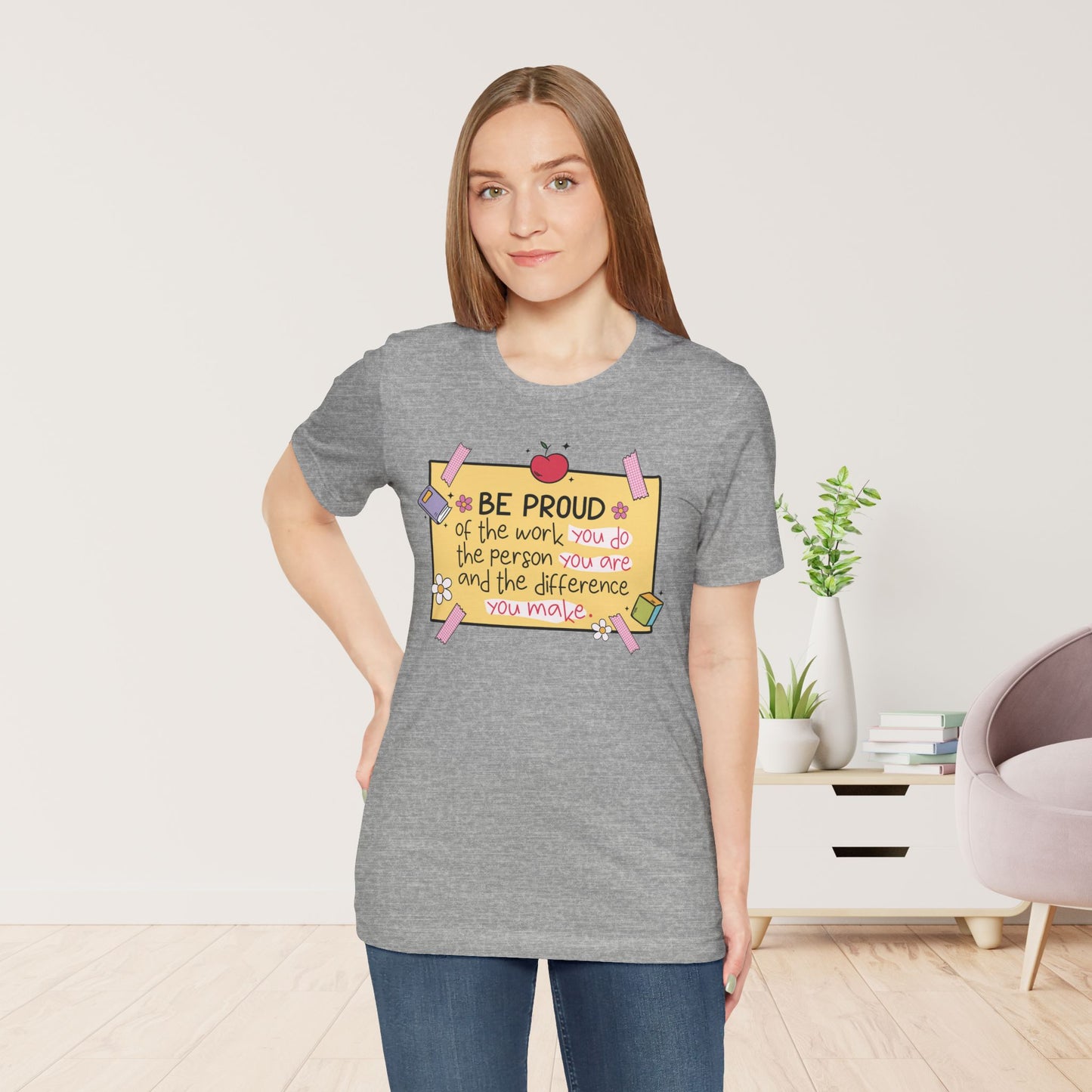Trendy Motivational Teacher Soft Cotton Tee