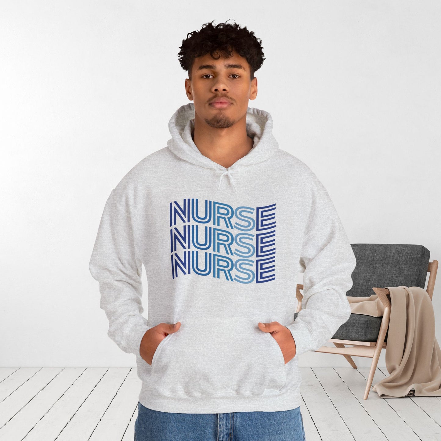 Wavy Nurse Hoodie - Registered Nurse Hoodie