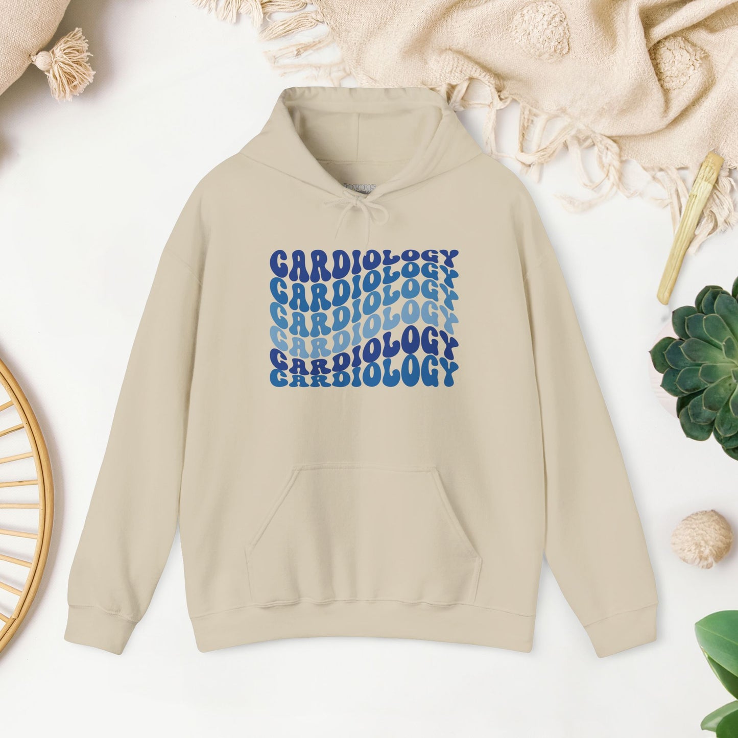 Groovy Blue Cardiology Hoodie - Cardiac Nurse Hoodie