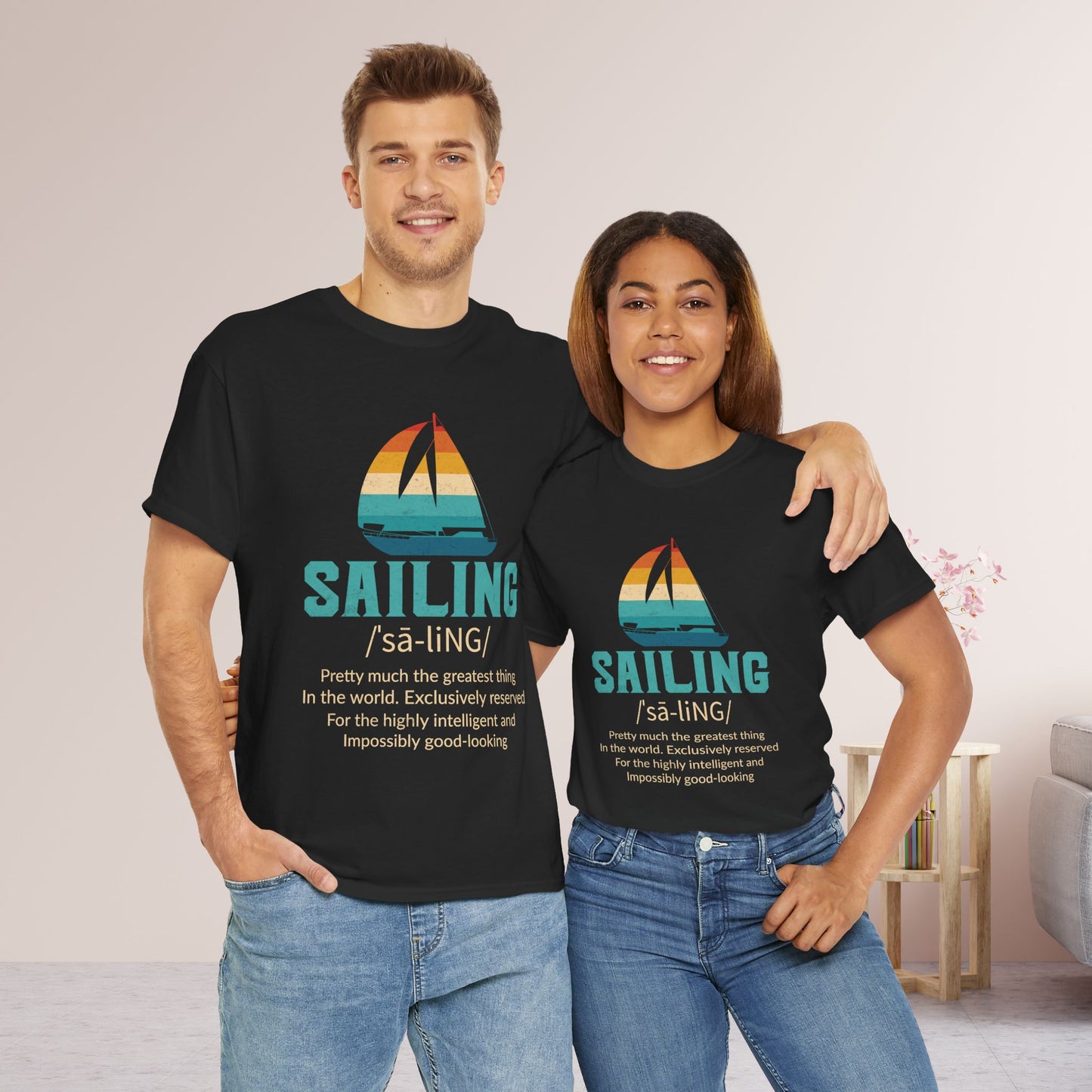 Funny Sailing T-Shirt - Unisex Nautical Heavy Cotton Tee