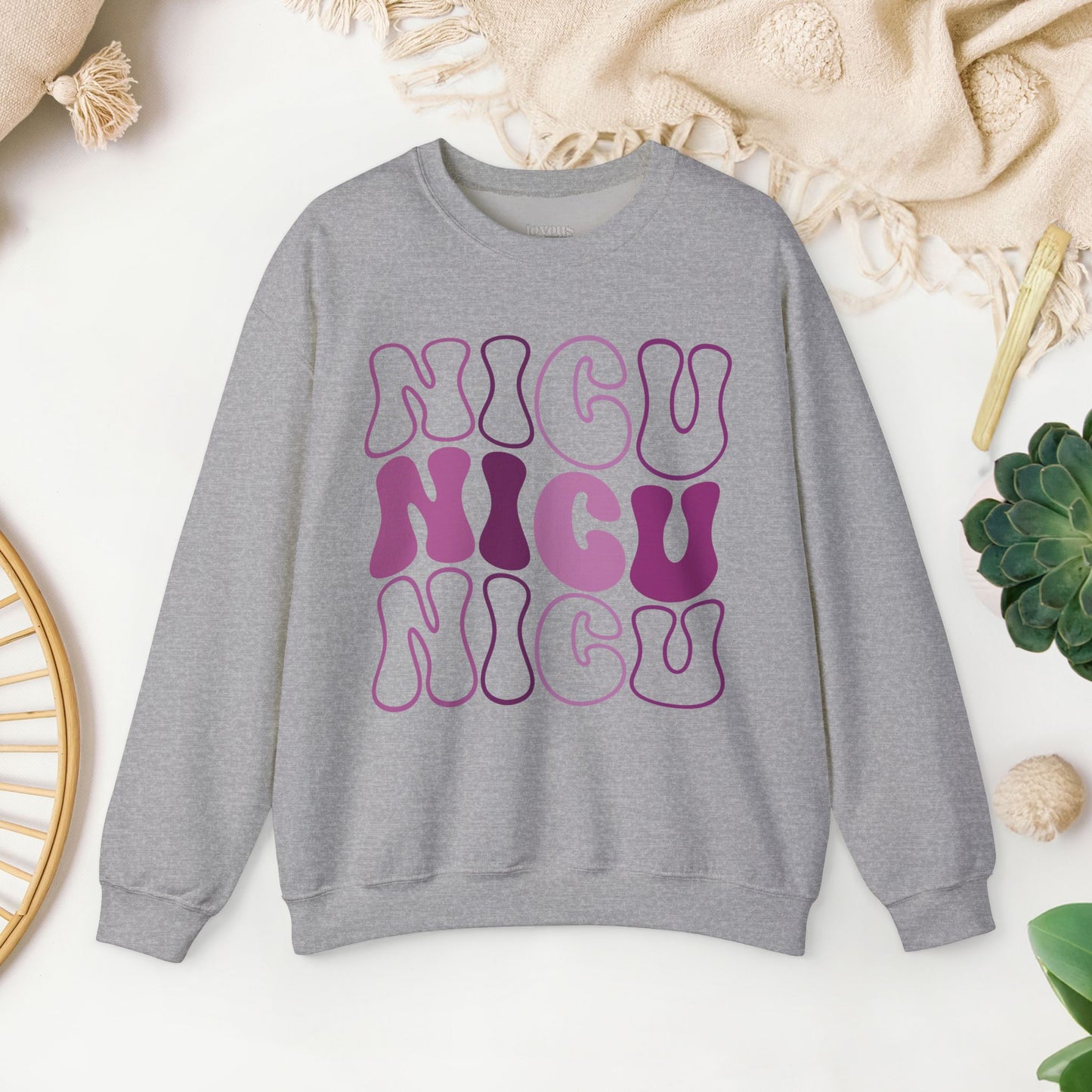 Groovy NICU Sweatshirt - Neonatal ICU Nurse Sweater