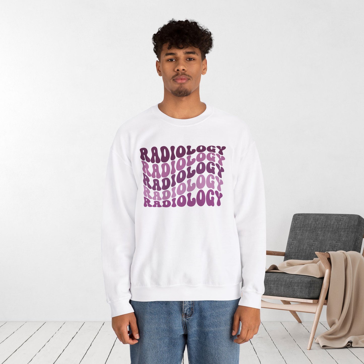 Groovy Purple Radiology Sweatshirt for RAD Technician