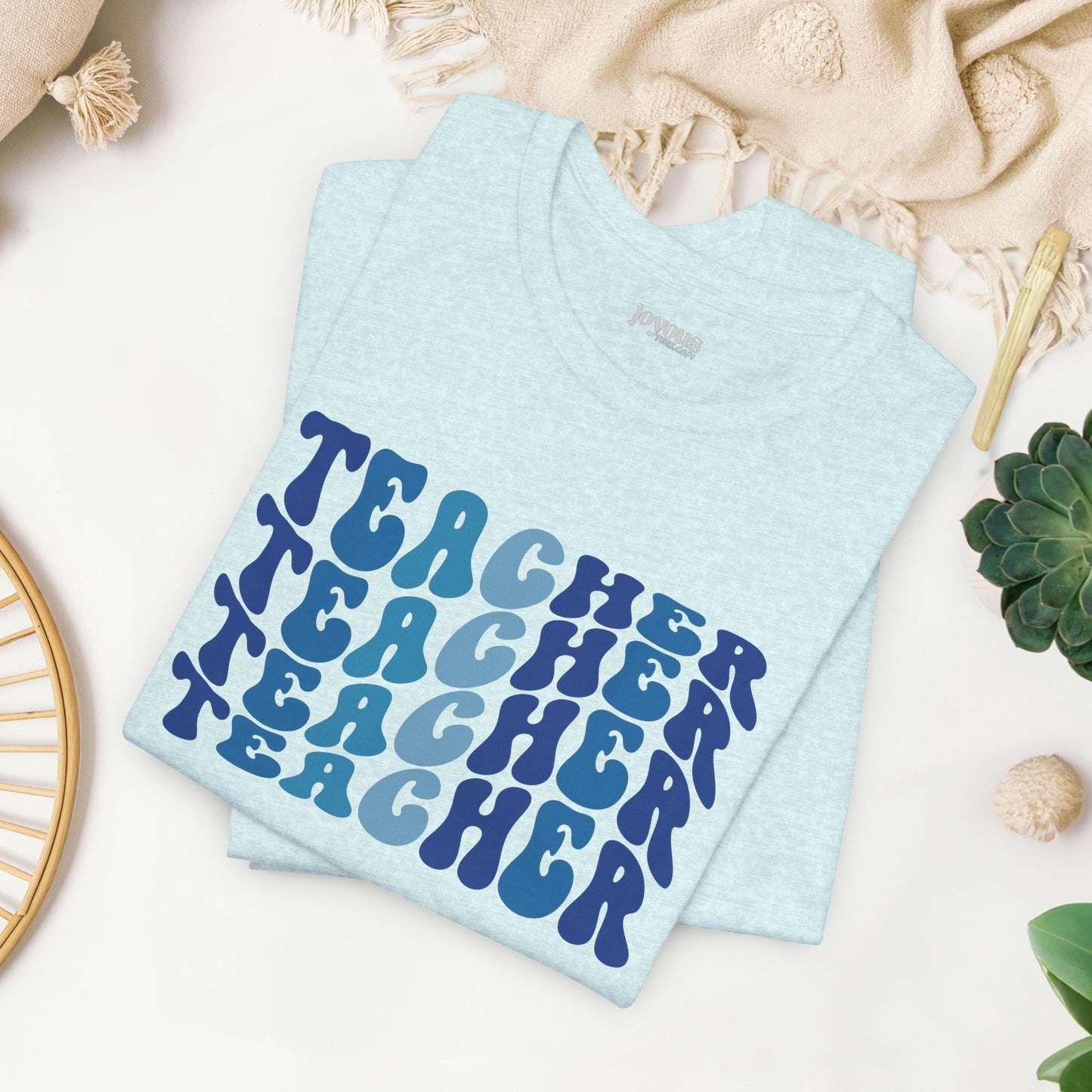 Groovy Blue Teacher Soft Cotton Tee