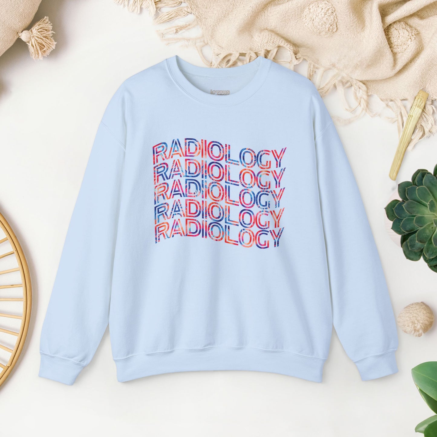 Tie Dye Wavy Radiology Sweatshirt for RAD Technician