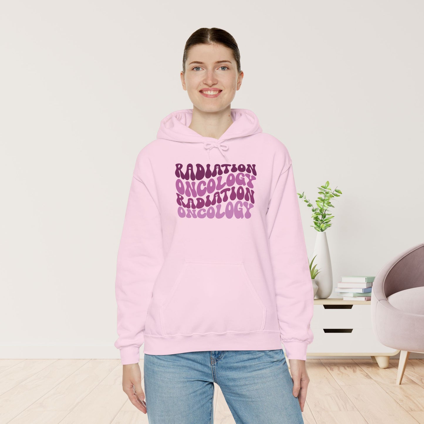 Purple Groovy Radiation Oncology Hoodie