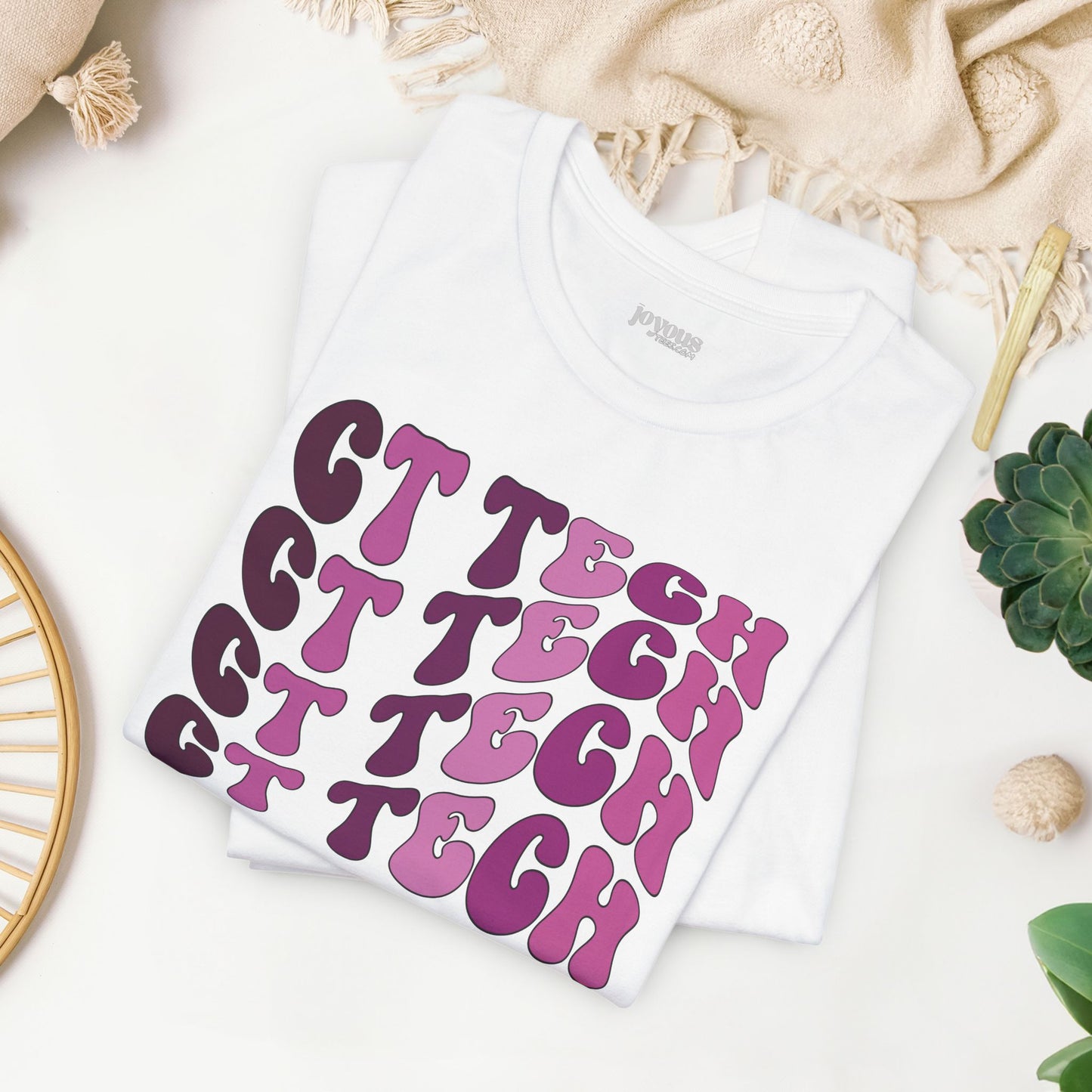 Groovy Purple CT Tech Shirt - CT Technologist Soft Cotton Tee