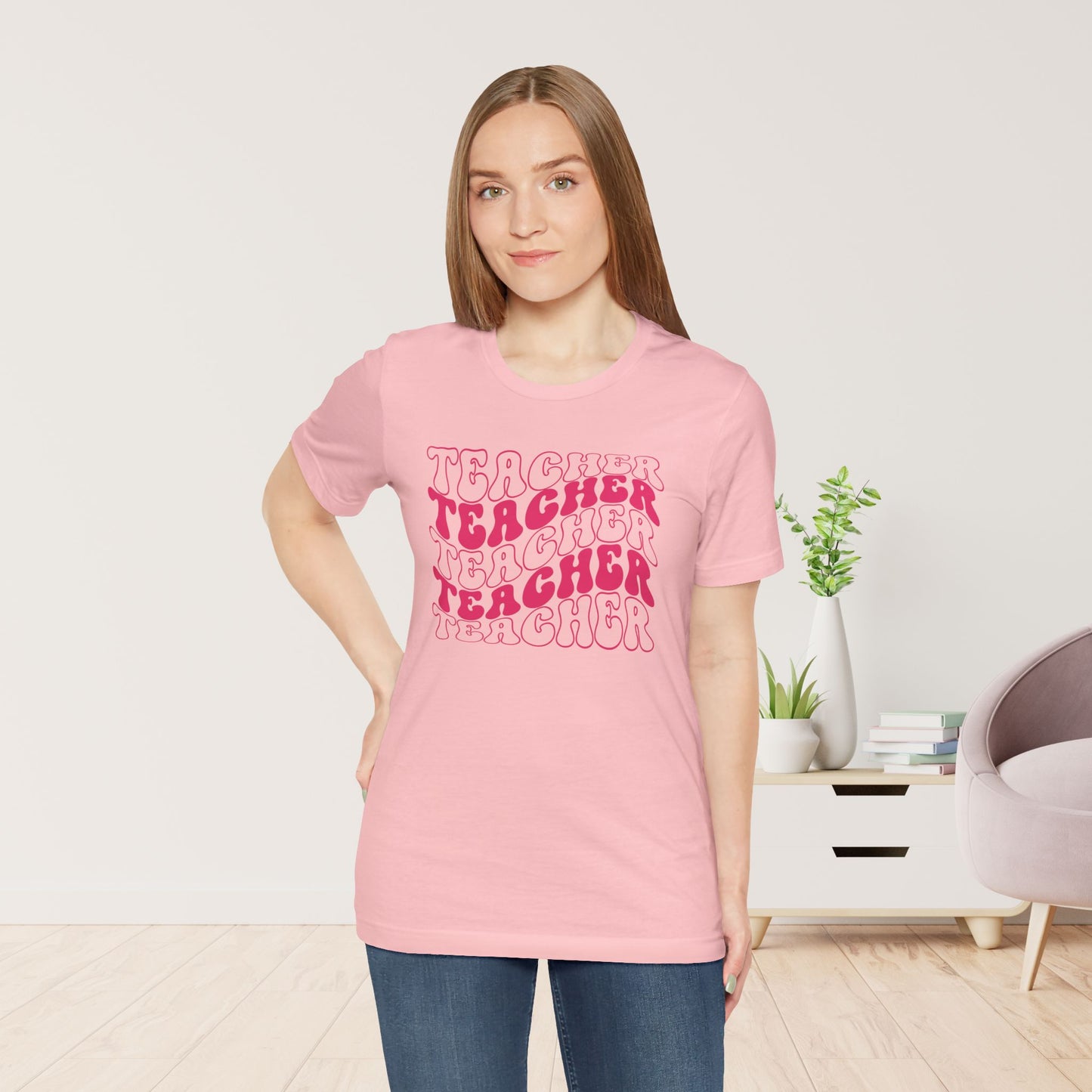Groovy Trendy Teacher Soft Cotton Tee for School Teachers
