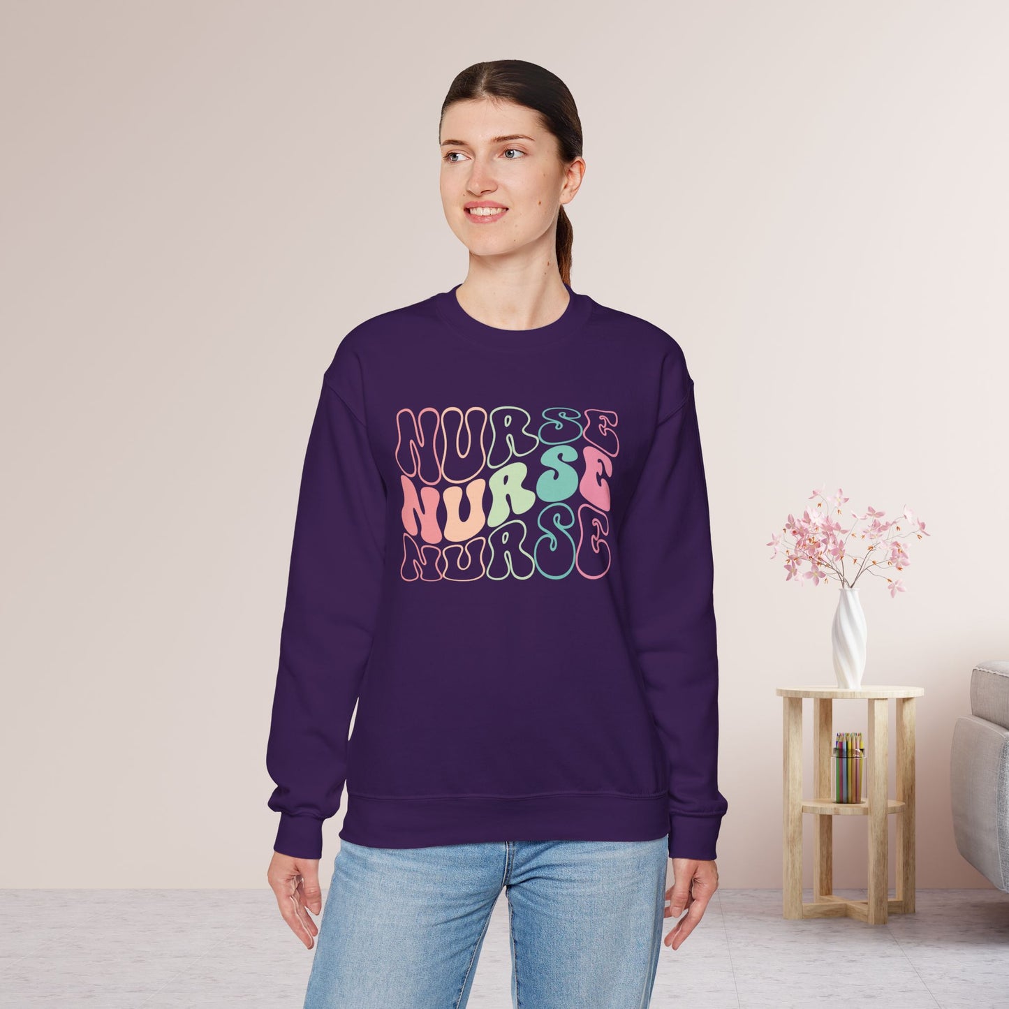 Groovy Nurse Sweatshirt for Registered Nurse