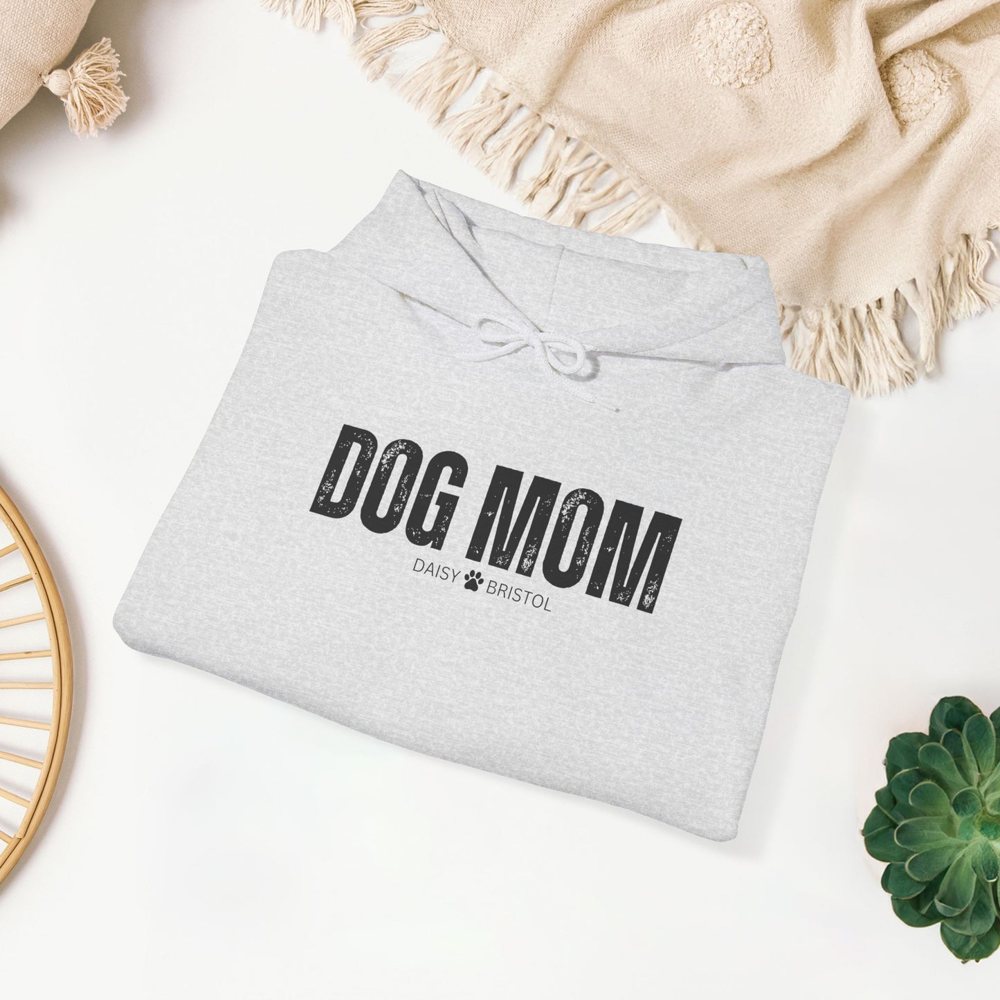 Custom Dog Mom Hoodie with Dogs Name - Personalized Gift for Dog Mom