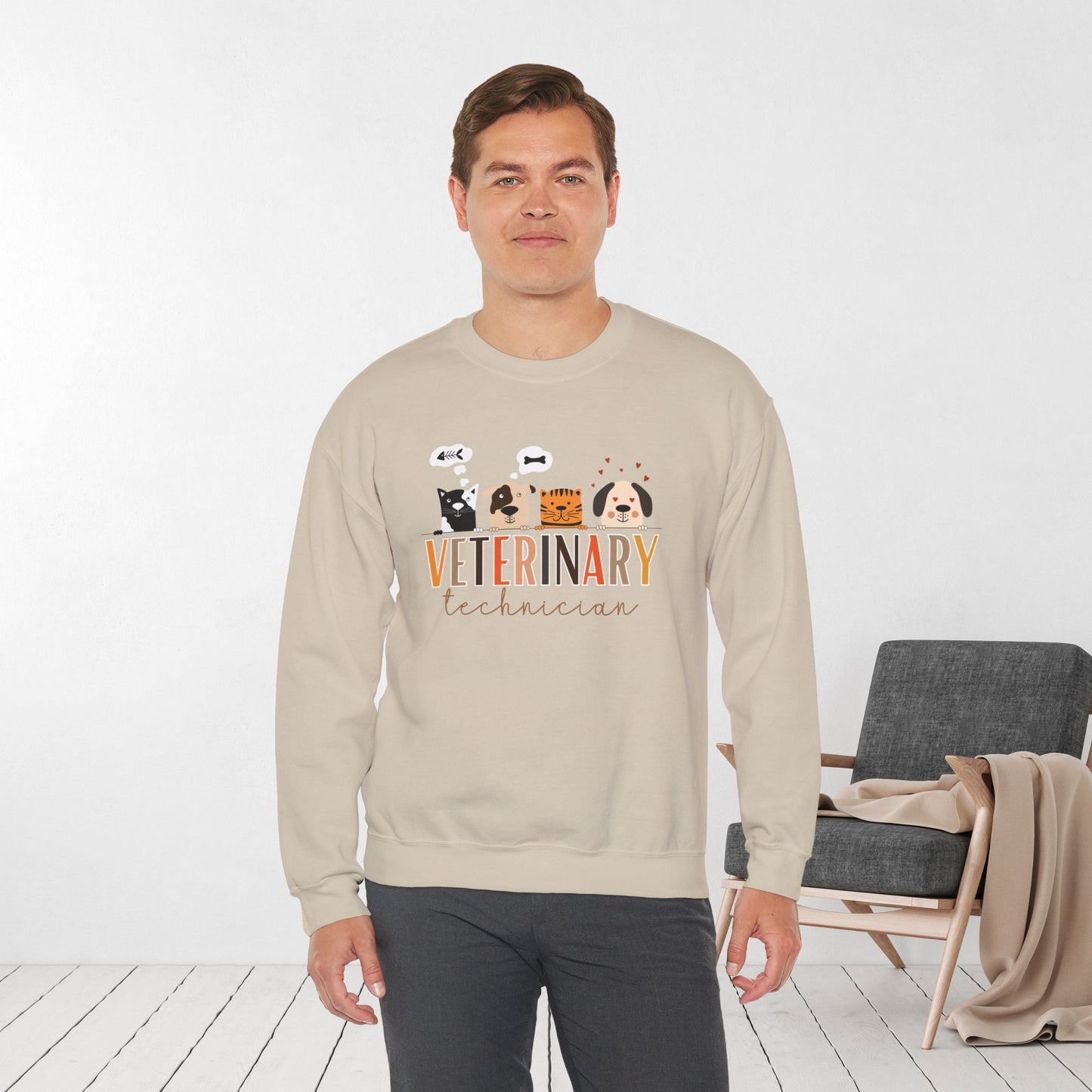 Veterinary Technician Crewneck Sweatshirt for VET Tech