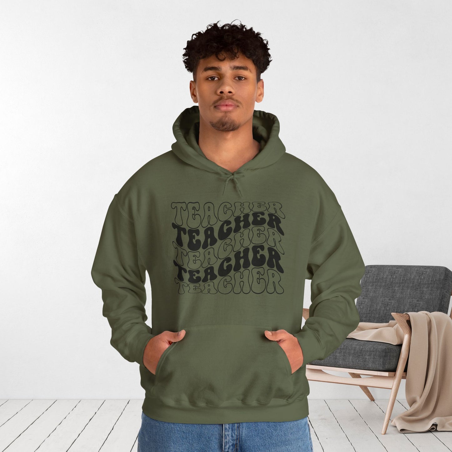 Groovy Unisex Teacher Hoodie for School Teachers