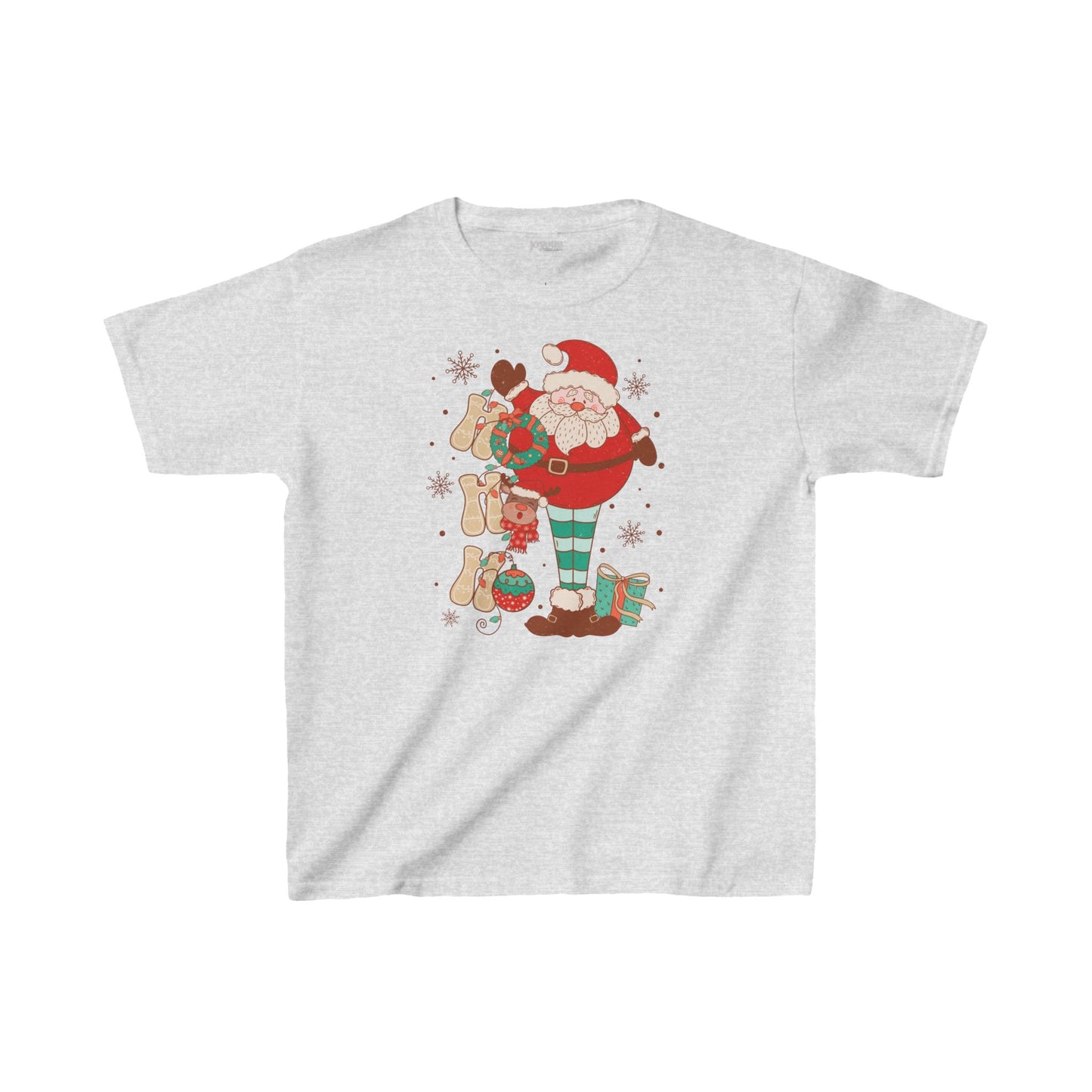 Ho Ho Ho Youth Christmas Shirt - Retro Christmas Tee