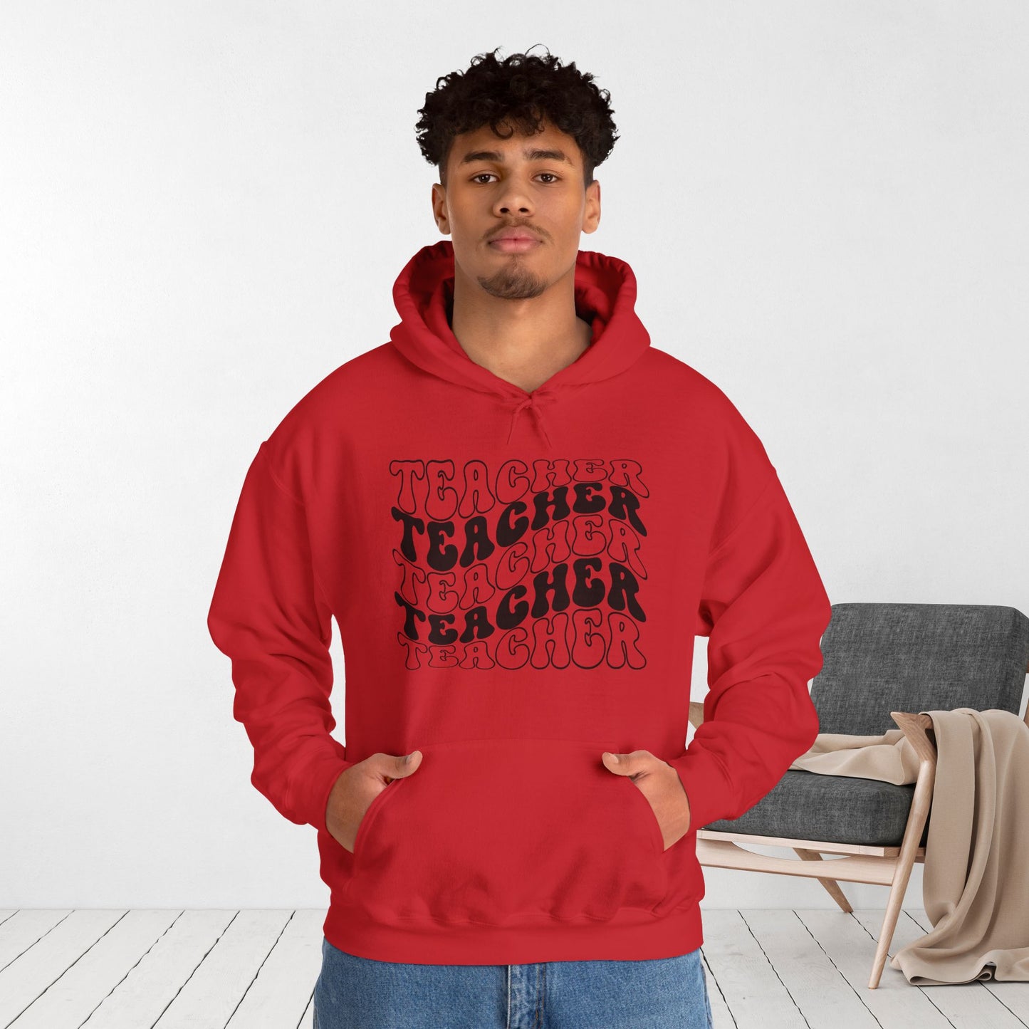 Groovy Unisex Teacher Hoodie for School Teachers