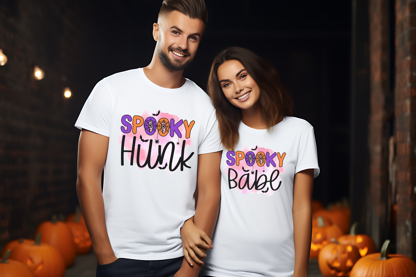 Funny Halloween Matching Couples T-shirt Bundle 05