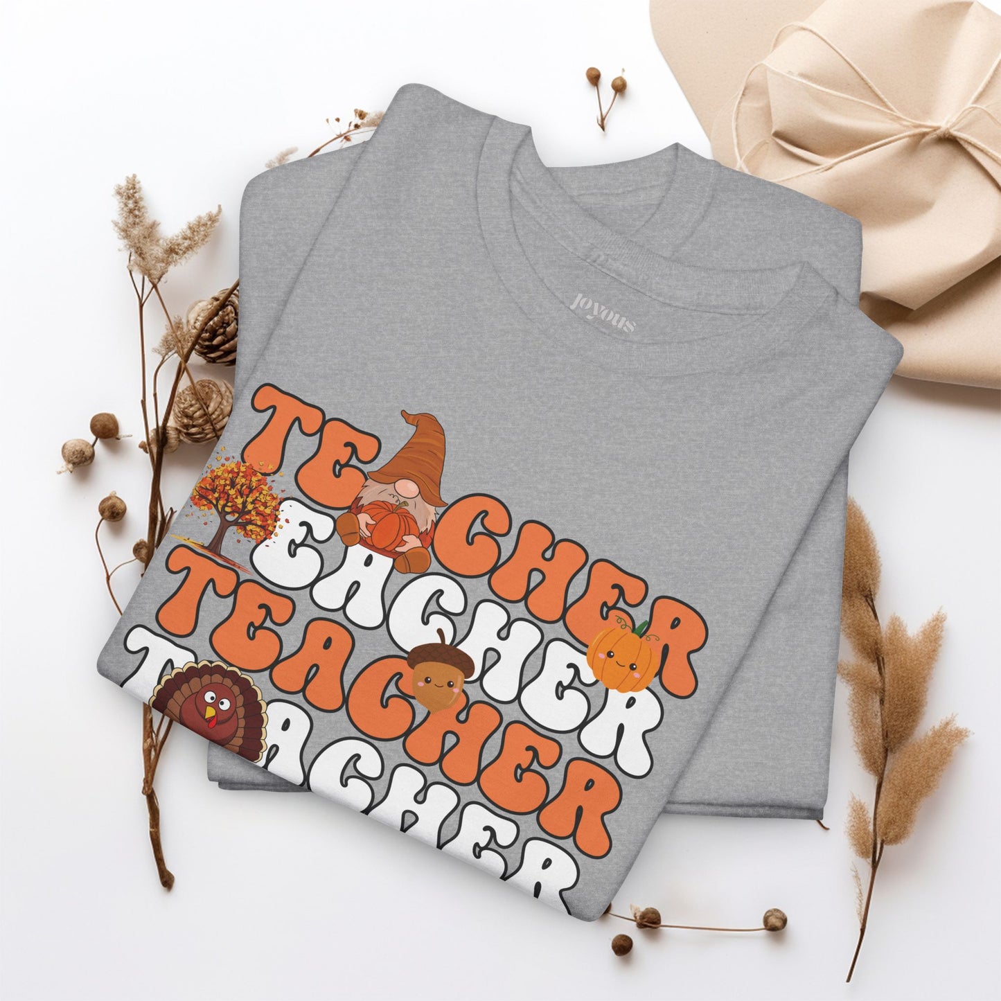 Groovy Thanksgiving Teacher Heavy Cotton Tee