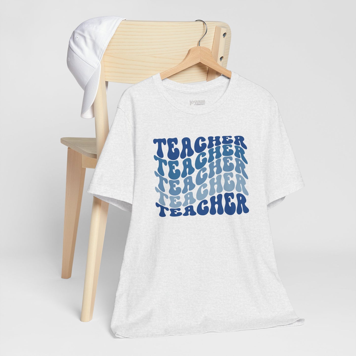 Groovy Blue Teacher Shirt - Retro School Teacher Soft Cotton Tee