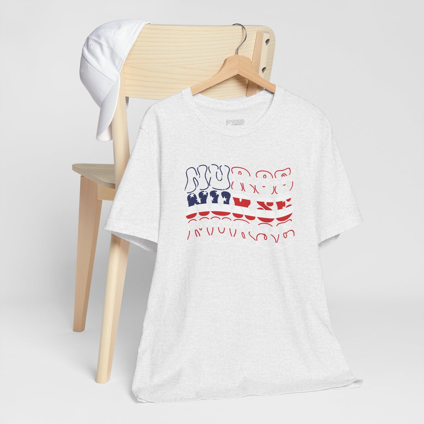 Groovy Patriotic Nurse Shirt - 4th of July Registered Nurse Soft Cotton Tee