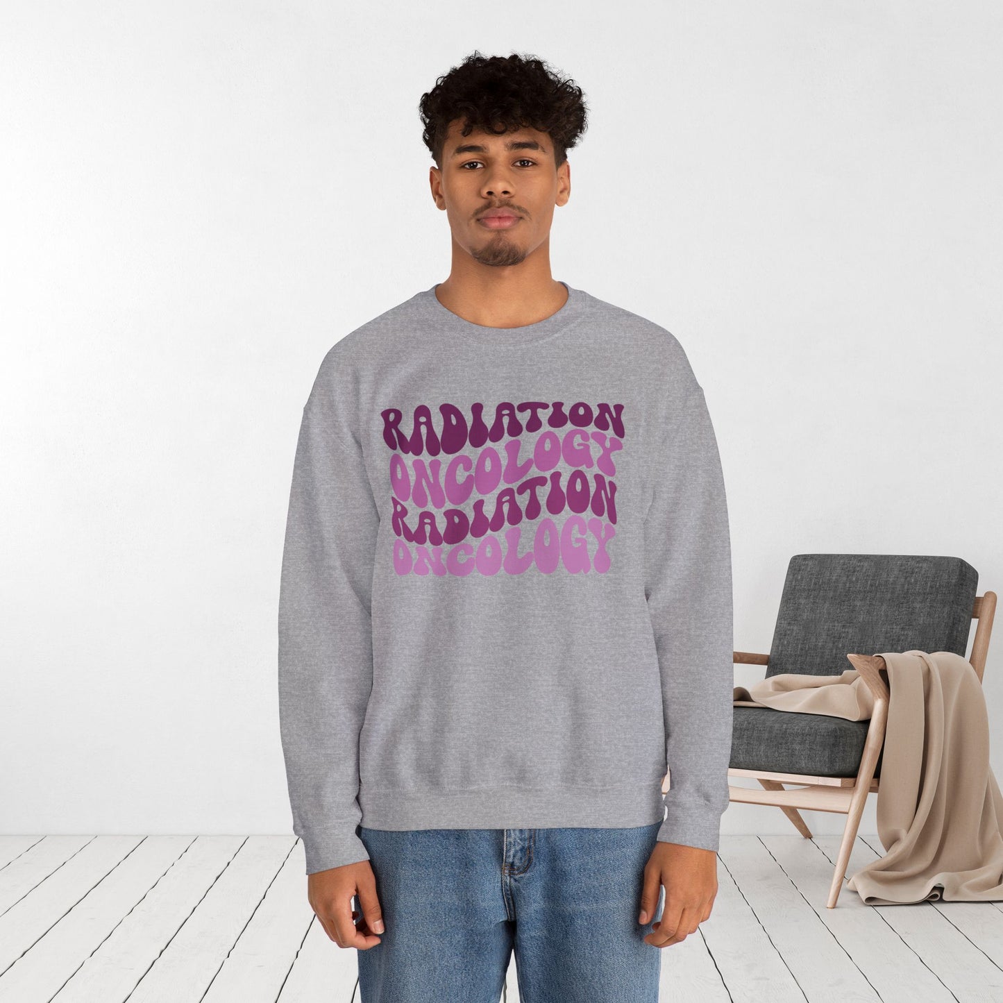Purple Groovy Radiation Oncology Sweatshirt