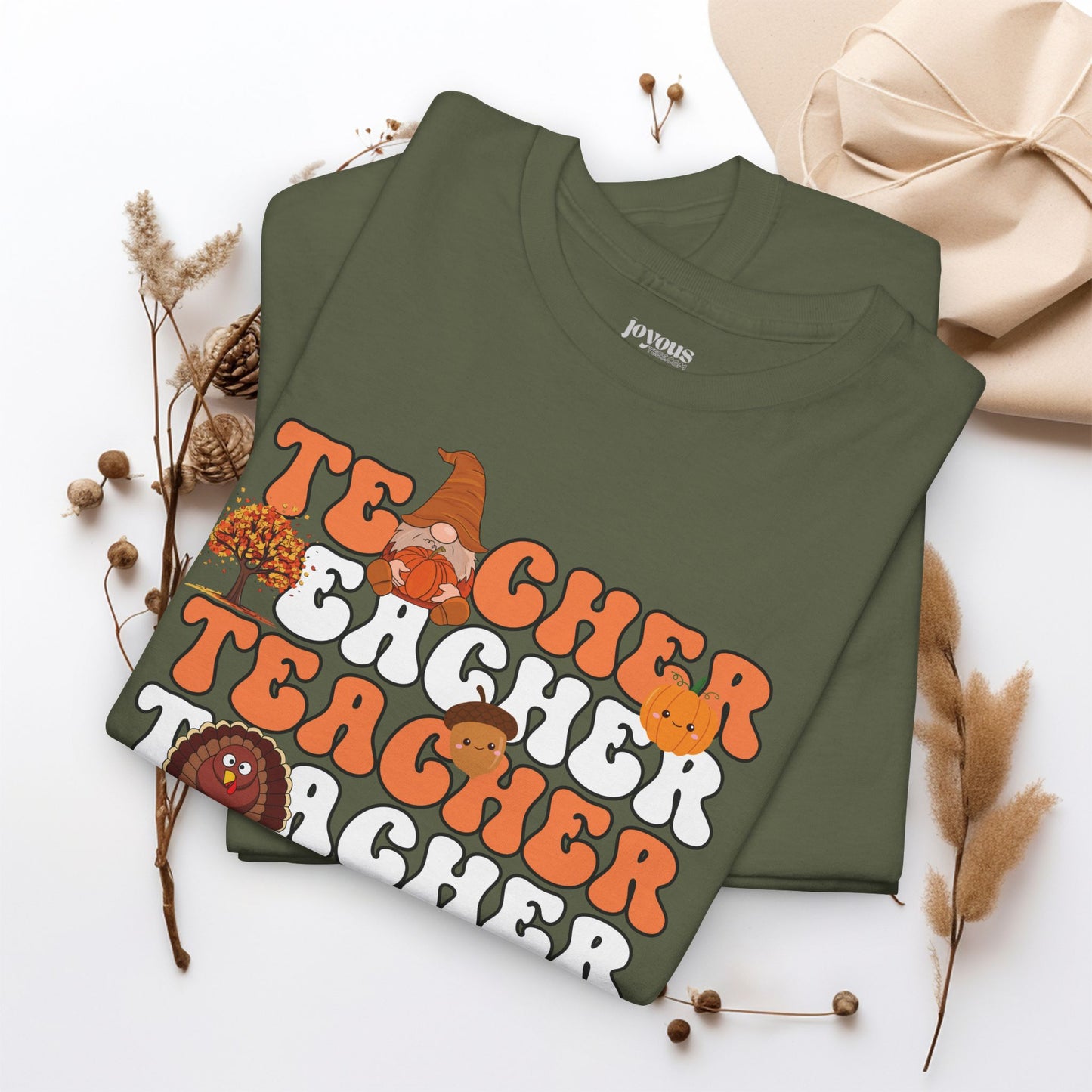 Groovy Thanksgiving Teacher Heavy Cotton Tee