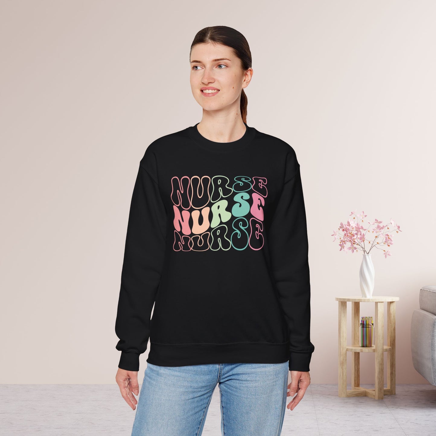 Groovy Nurse Sweatshirt for Registered Nurse