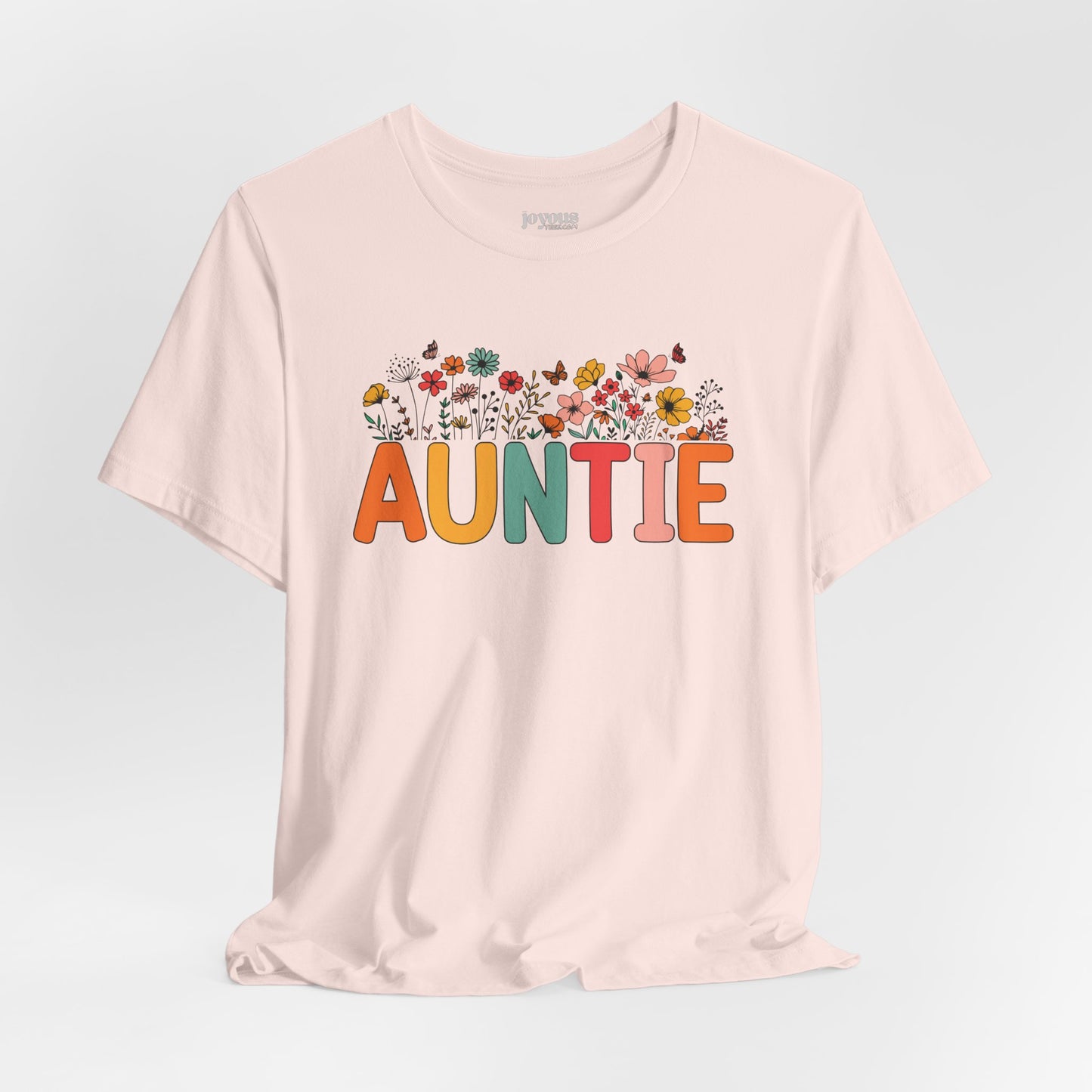 Spring Floral Auntie Soft Cotton Tee