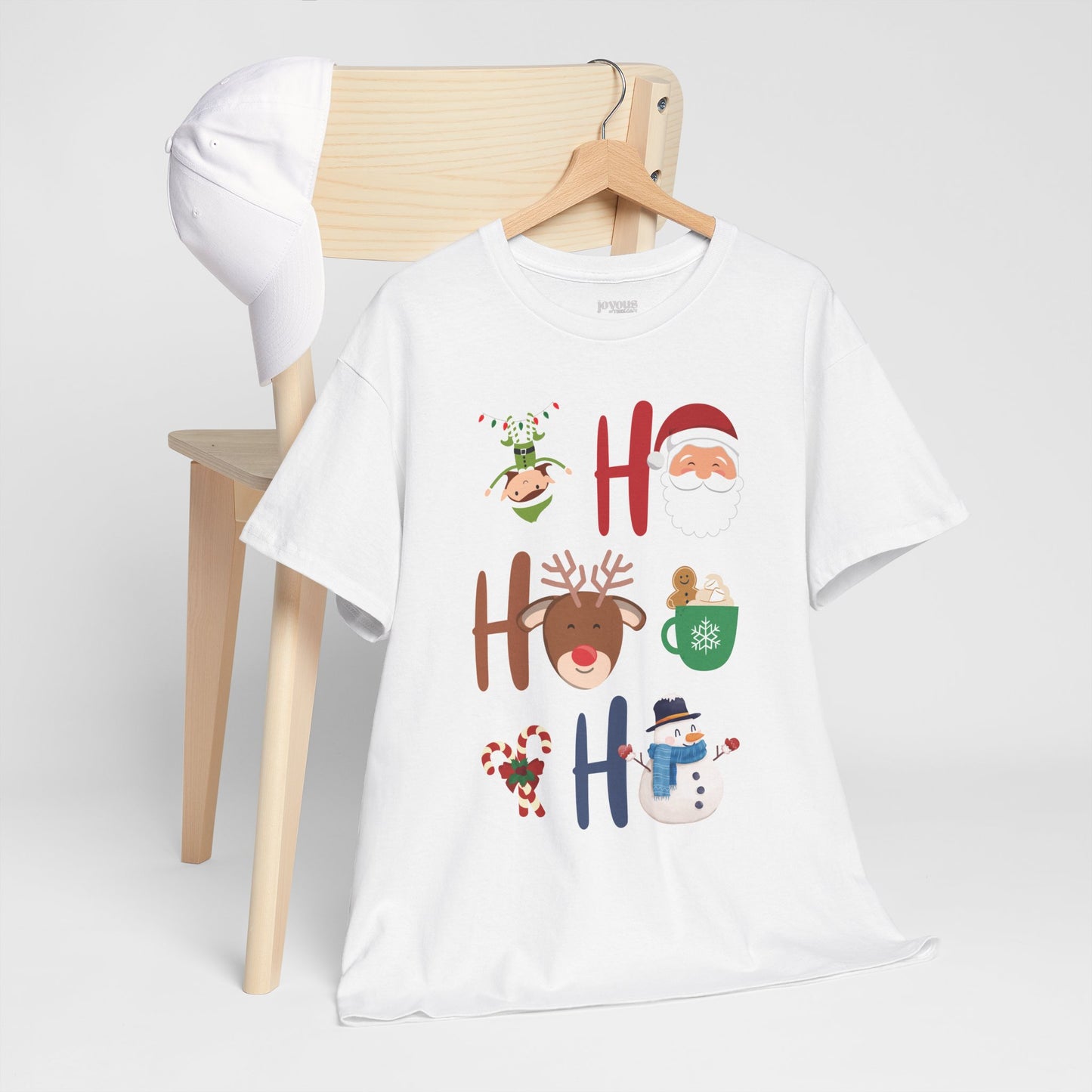 Ho Ho Ho Christmas Shirt - Matching Family Christmas Heavy Cotton Tee