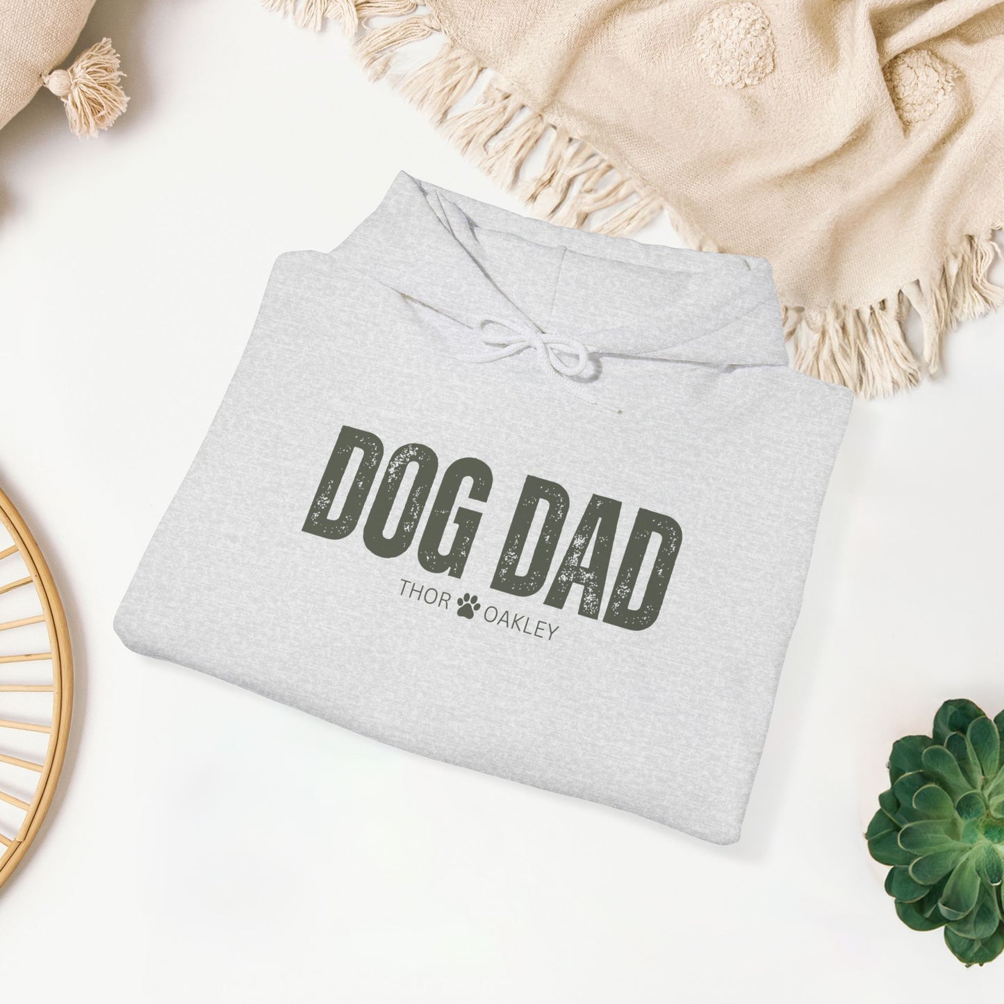 Custom Dog Dad Hoodie with Dogs Name - Personalized Gift for Dog Dad