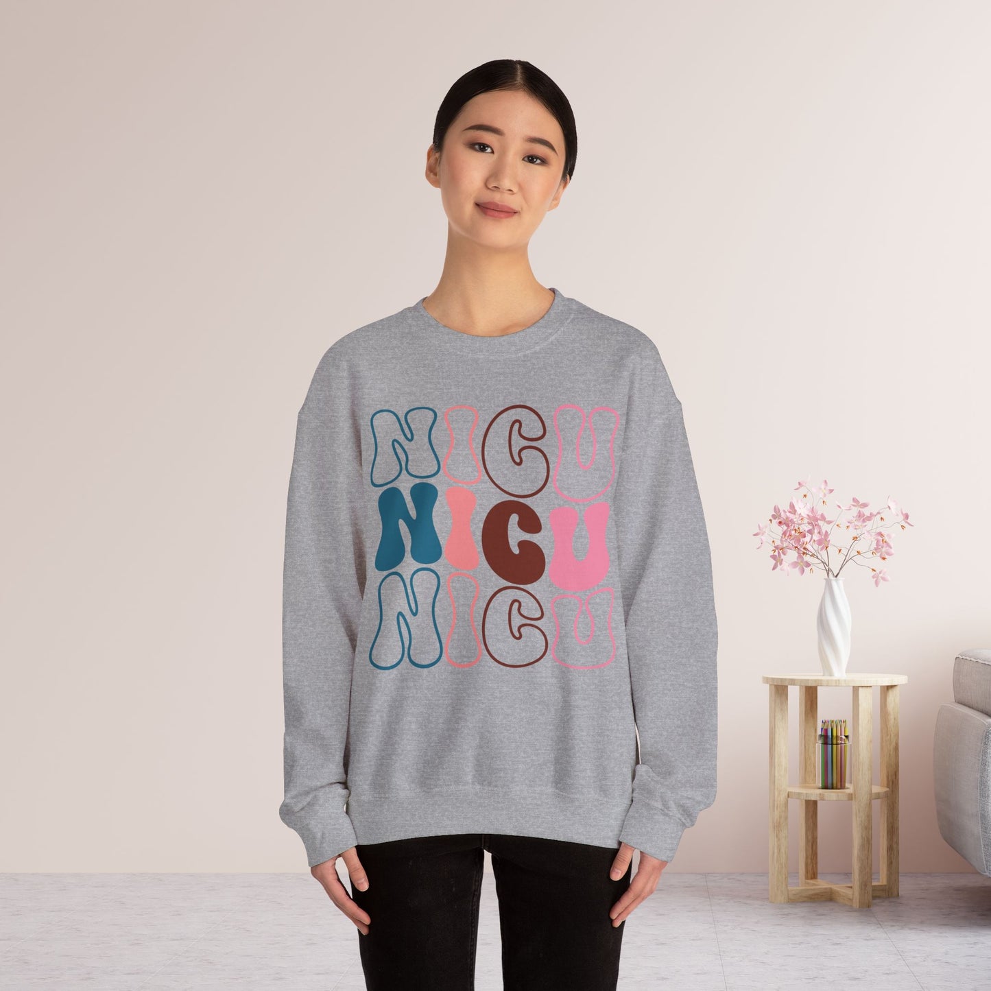 Groovy NICU Sweatshirt - Neonatal ICU Nurse Sweater