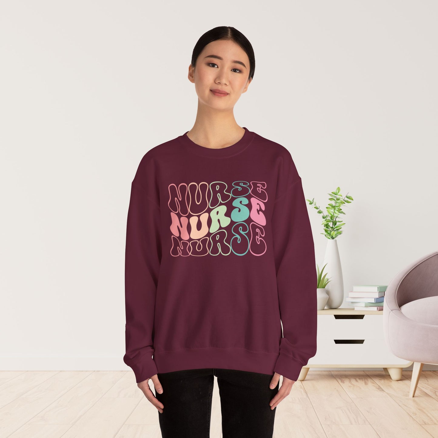 Groovy Nurse Sweatshirt for Registered Nurse