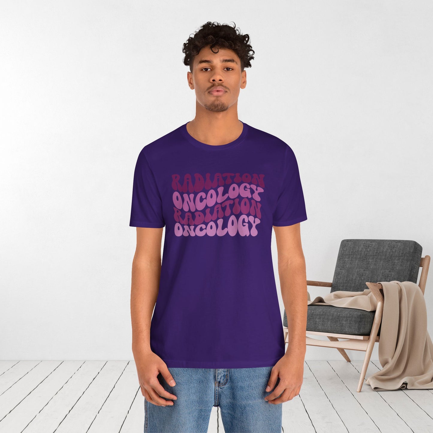 Purple Groovy Radiation Oncology Soft Cotton Tee
