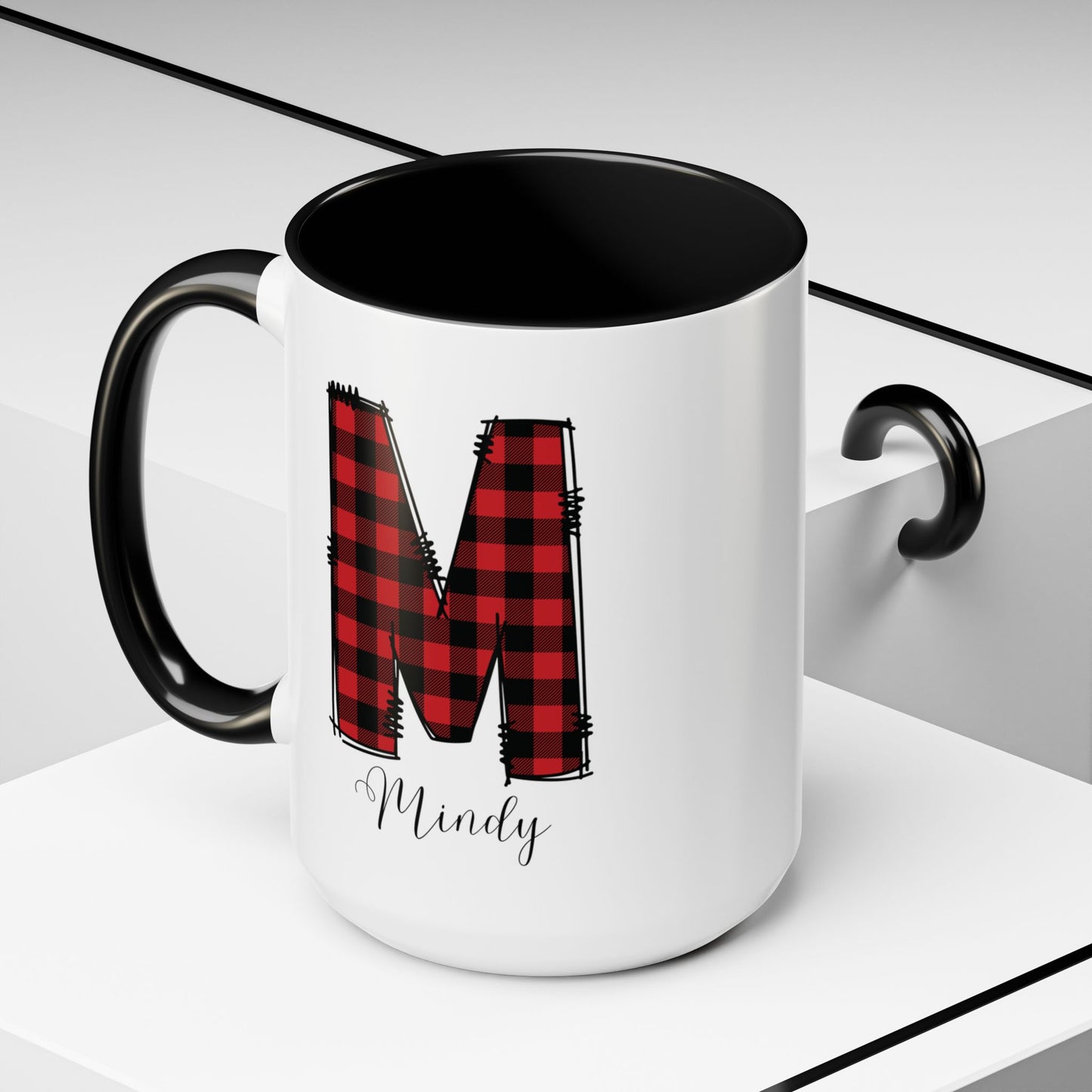 Custom Christmas Initial Letter Mug with Name - Personalized Christmas Gifts A-Z