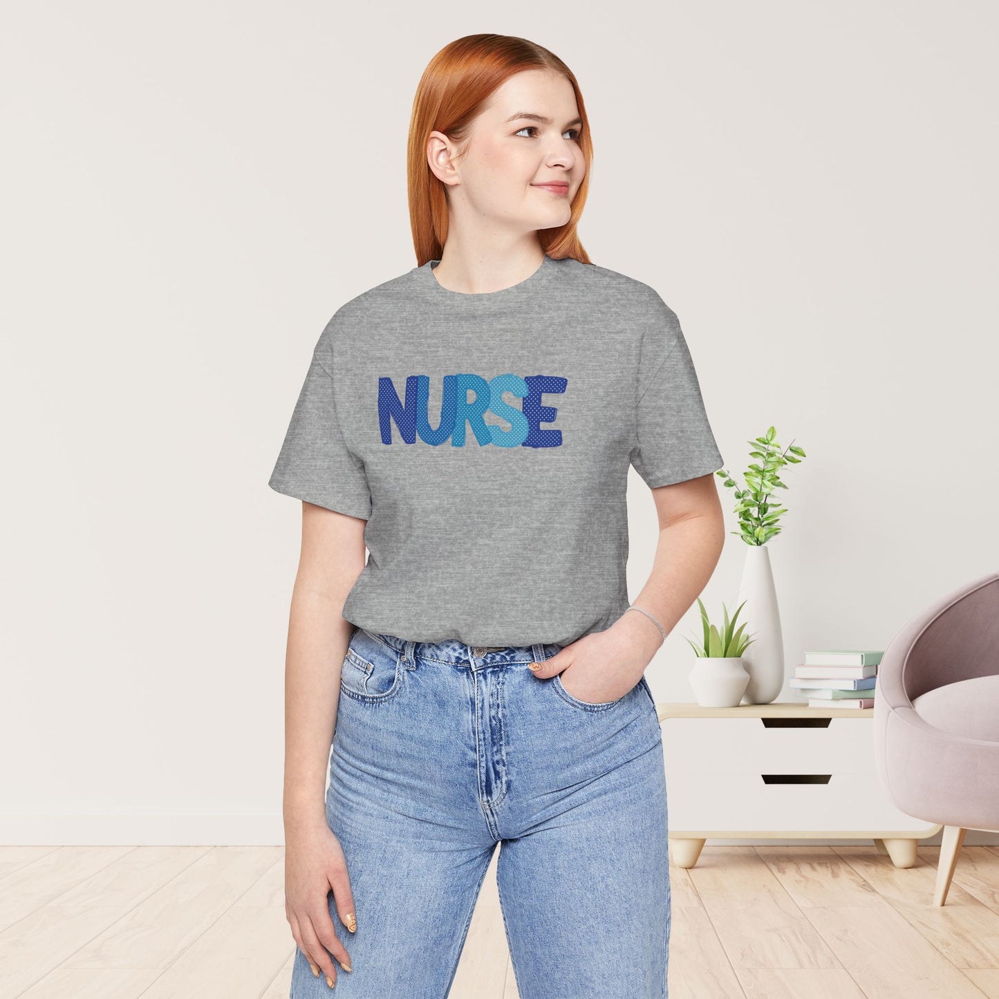 Polka Dot Nurse Shirt - Registered Nurse Soft Cotton Tee
