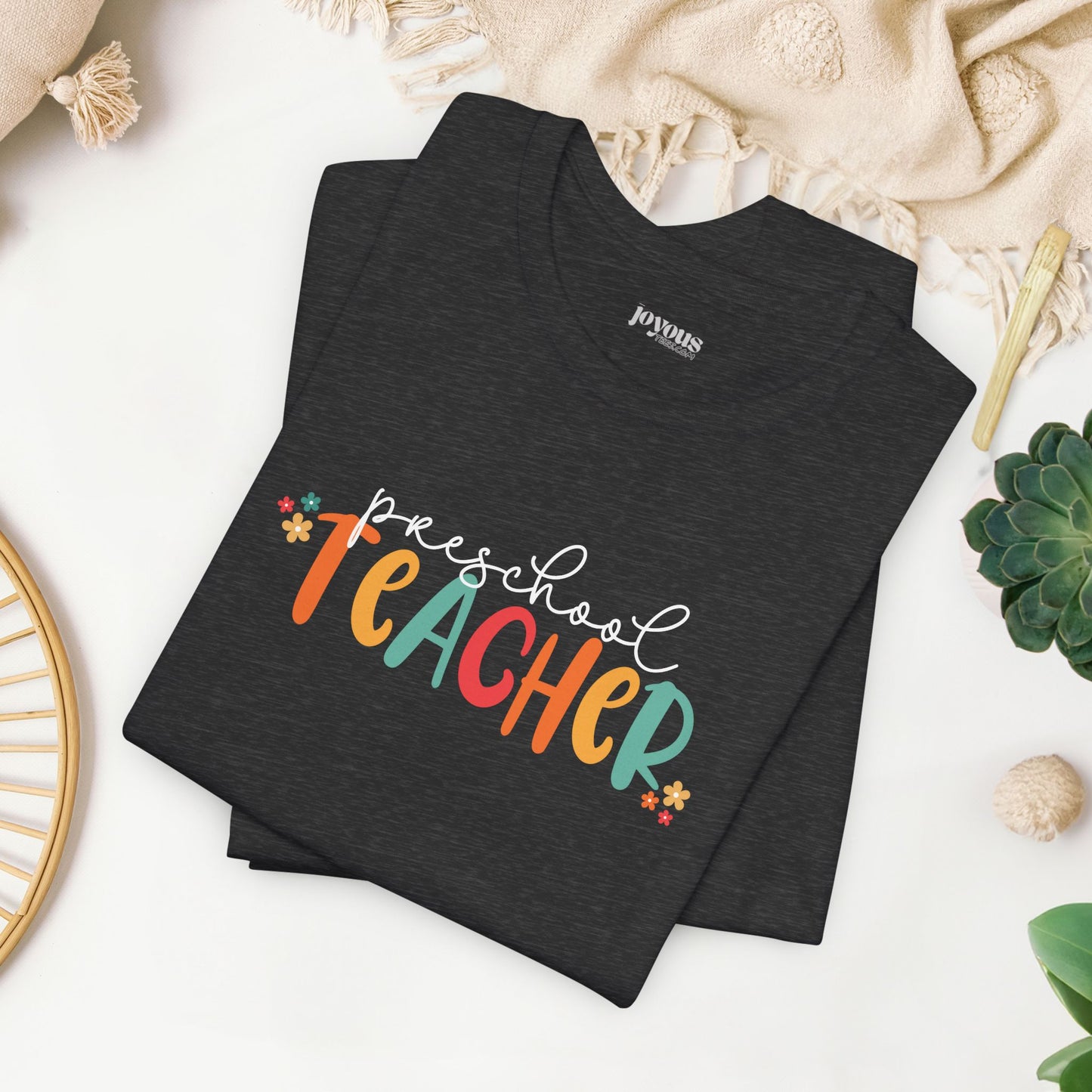 Trendy Preschool Teacher Soft Cotton Tee - Back to School Shirt