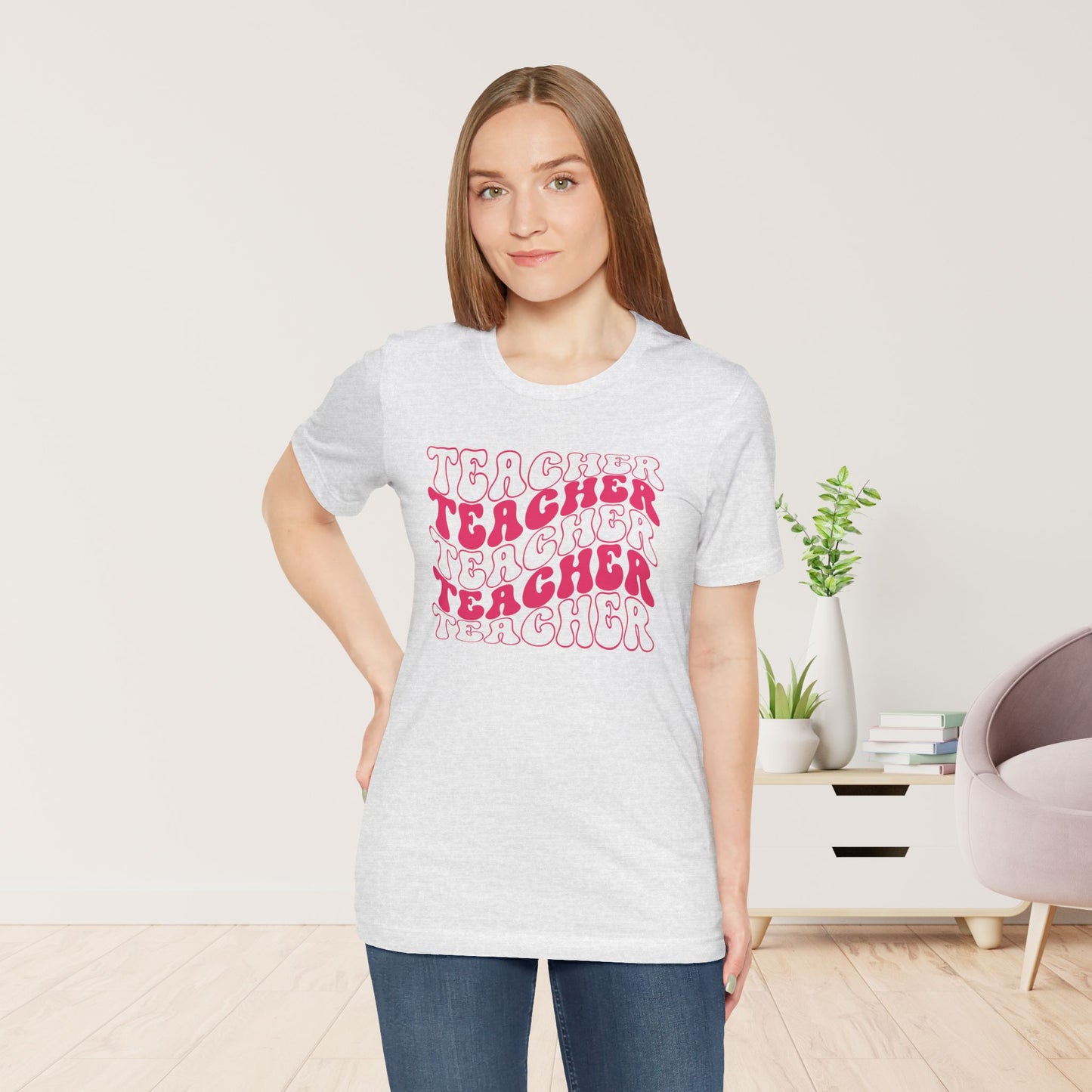 Groovy Trendy Teacher Soft Cotton Tee for School Teachers