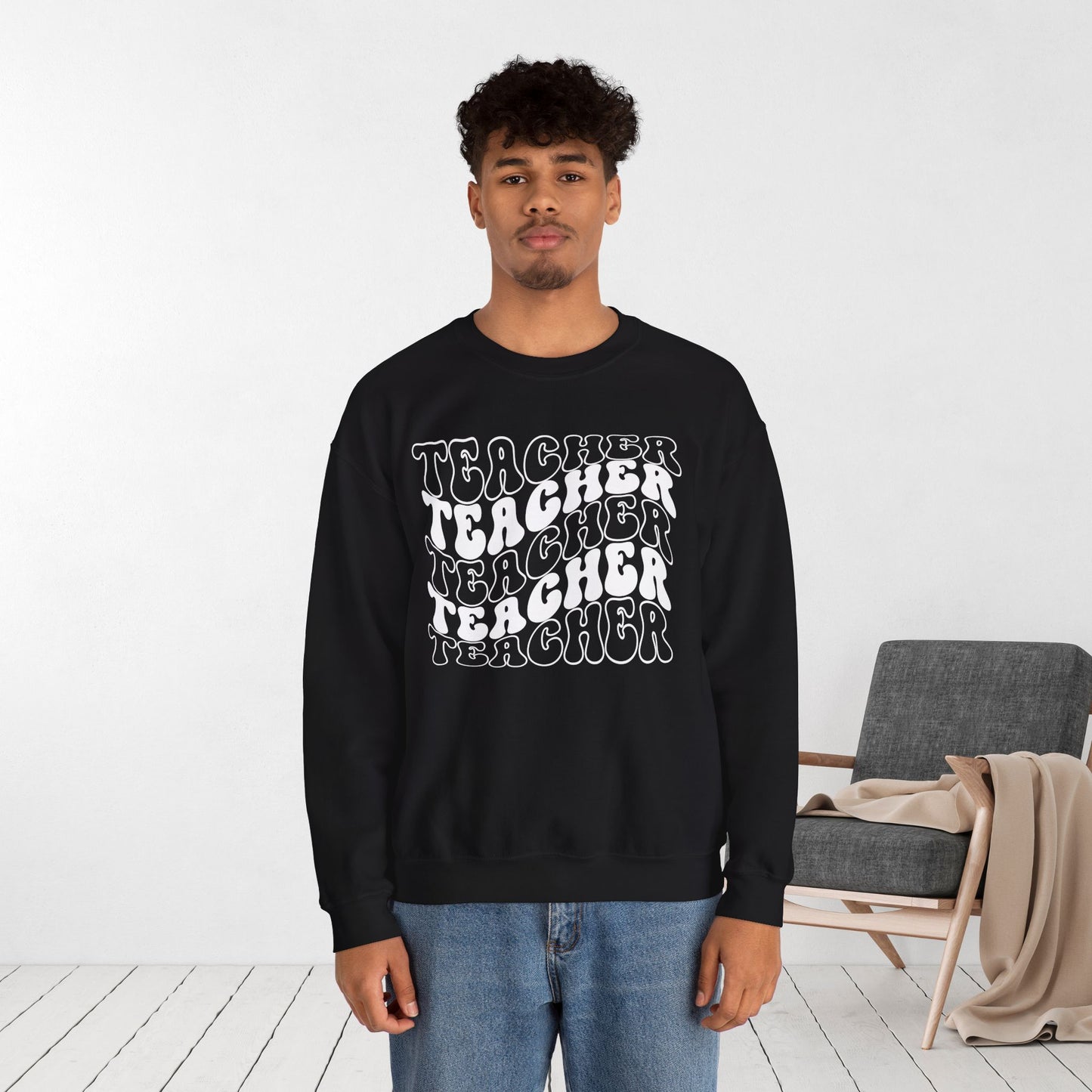 Groovy Unisex Teacher Sweatshirt for School Teachers